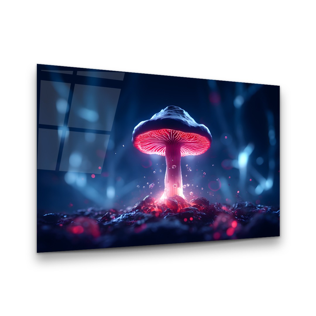 Magic Mushroom - Horizontal Wall Glass Art