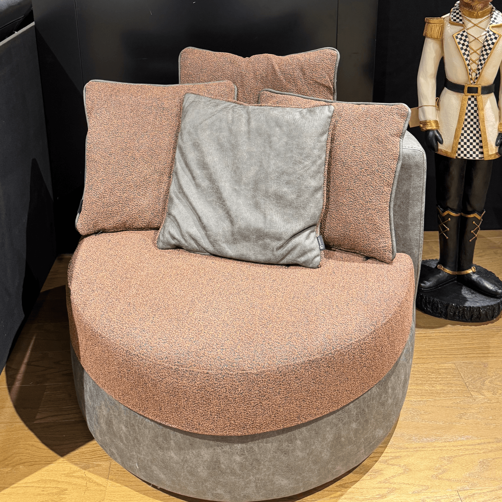 Form Orange Gray Swivel Armchair - Form Orange Gray Swivel Armchair