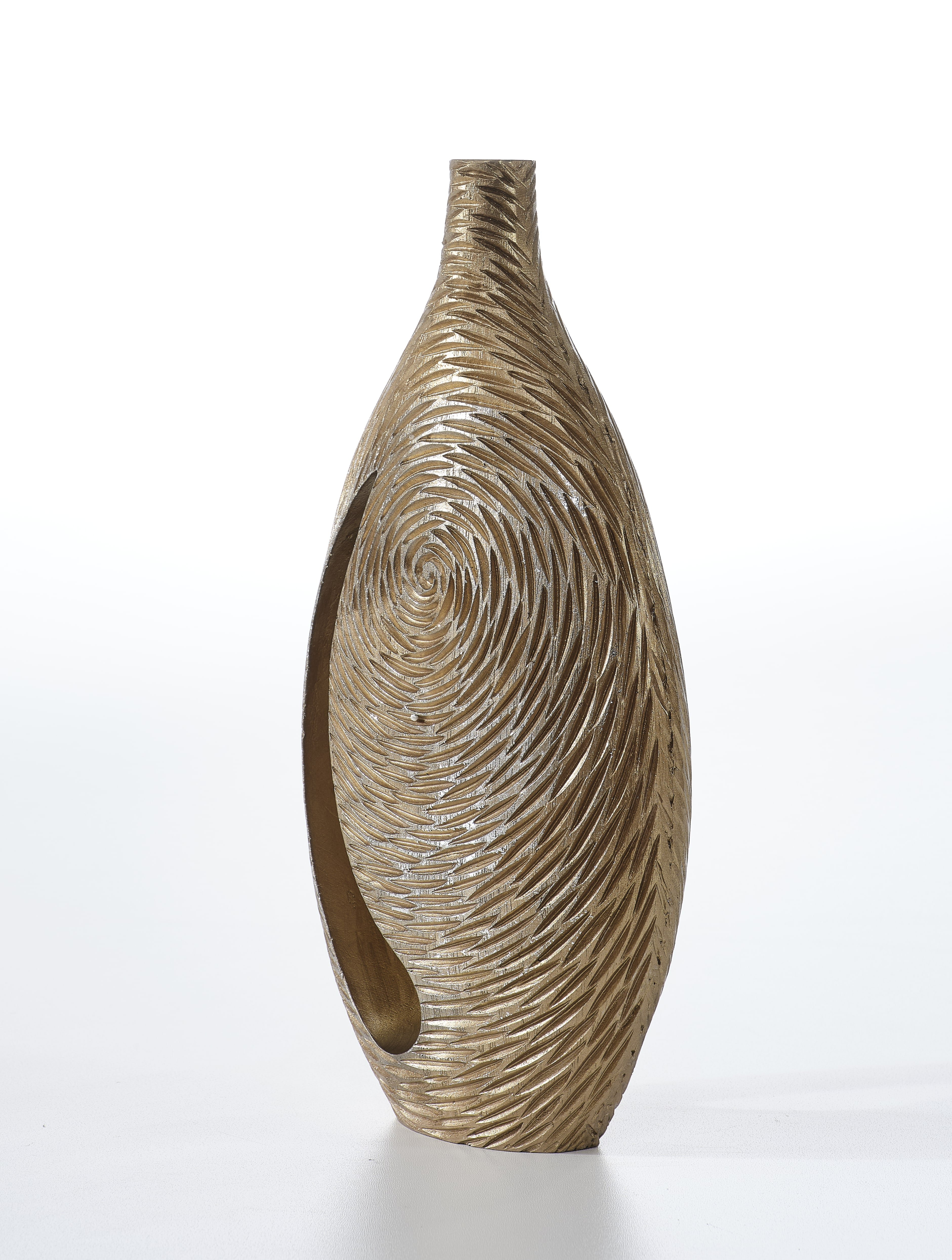 Patterned Gold Vase (Handmade)