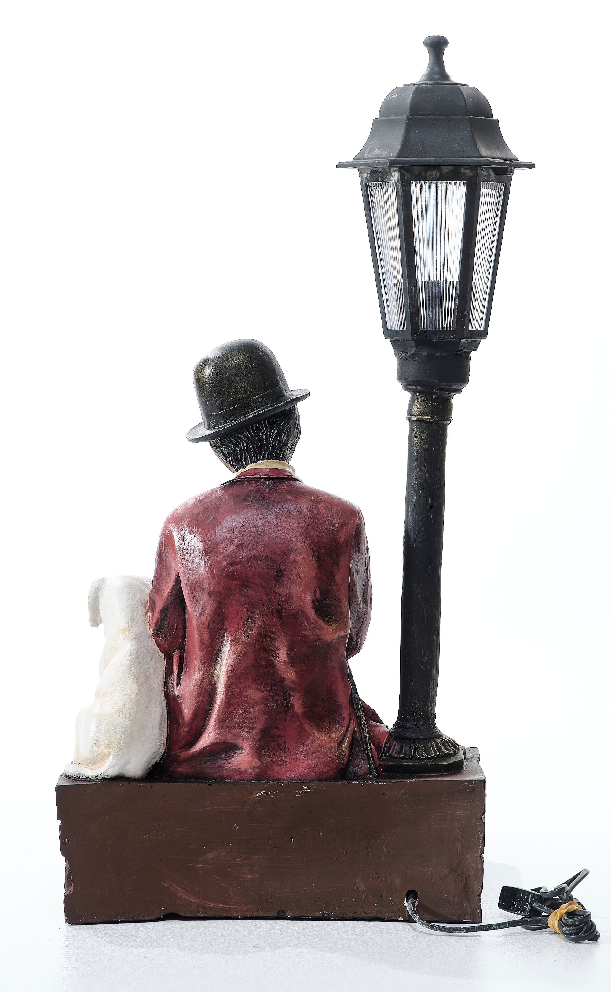 Ferozzi Chaplin and Dog Street Lamp - Sculpture Garden & Home Decor (Handmade)