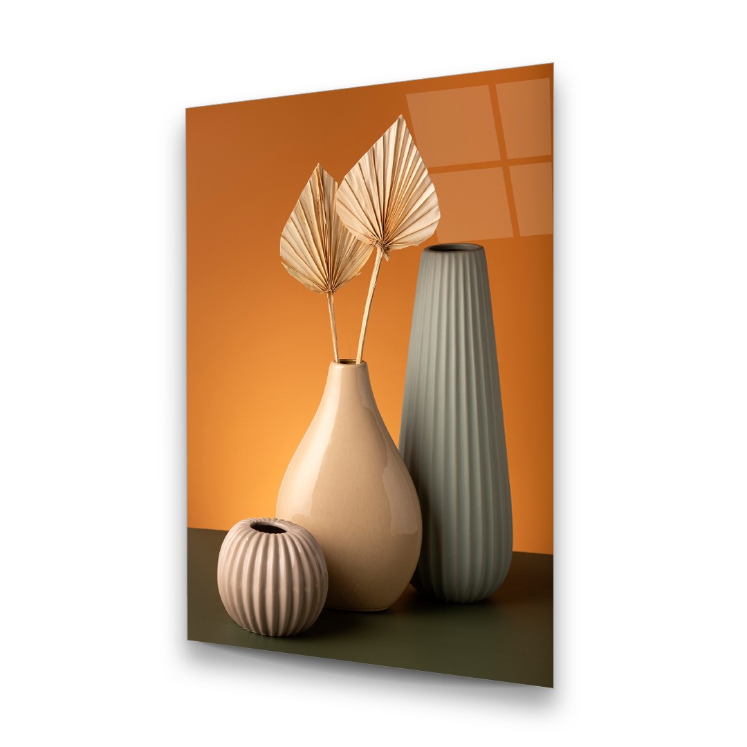 Vase Illustration - Rectangle Glass Art