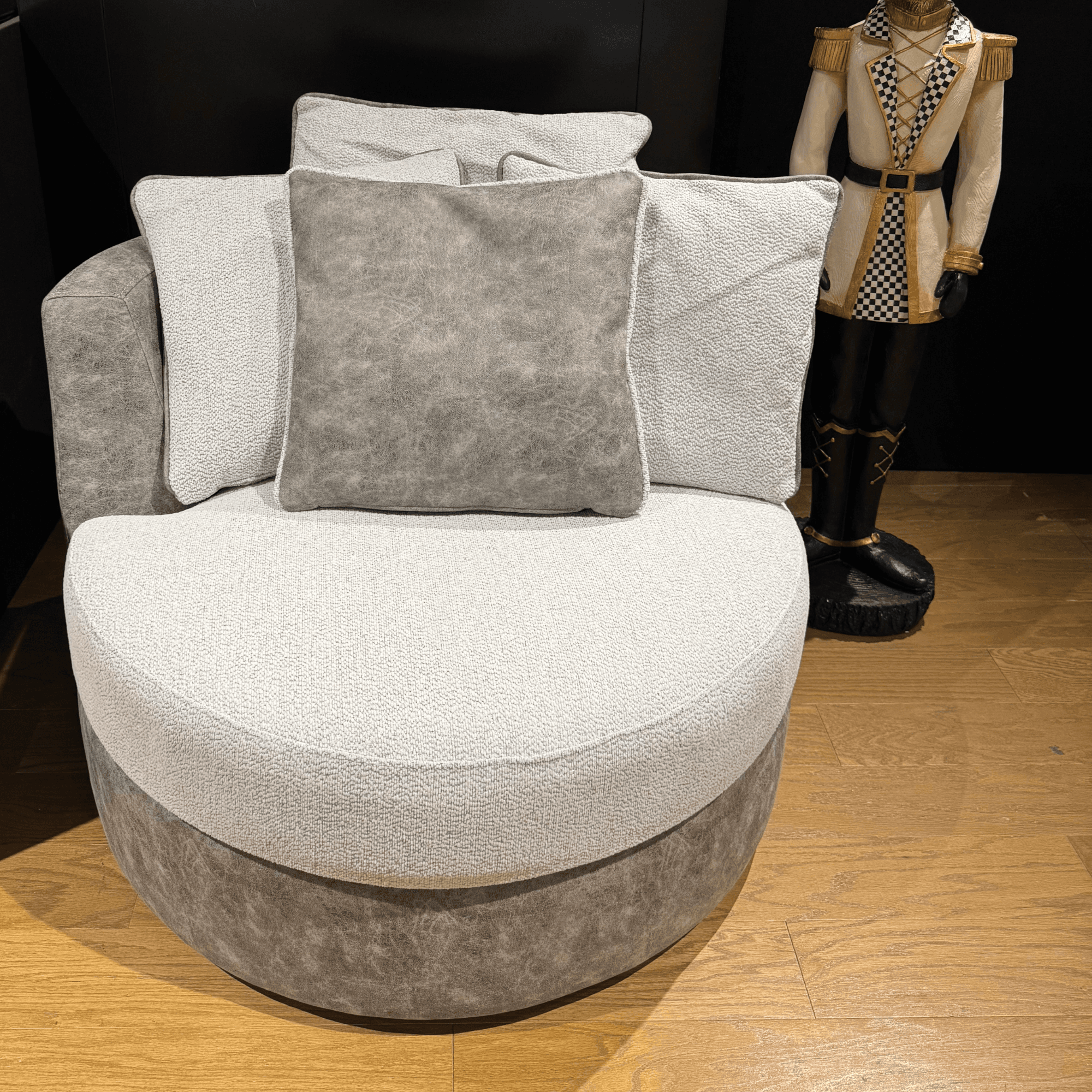 Form Light Gray Swivel Armchair - Form Dark Gray Swivel Armchair