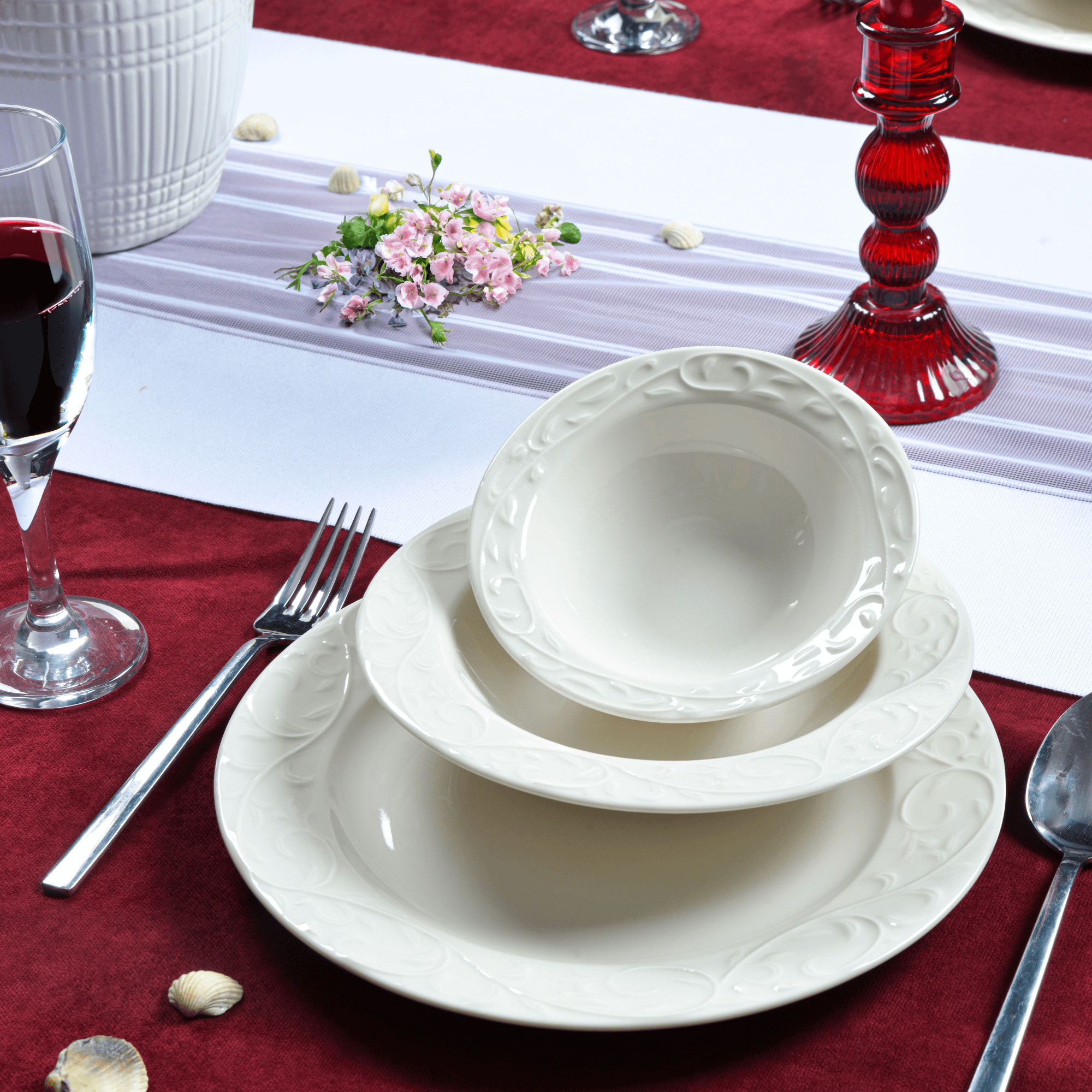 Spring 24-Piece Simple Dinner Set