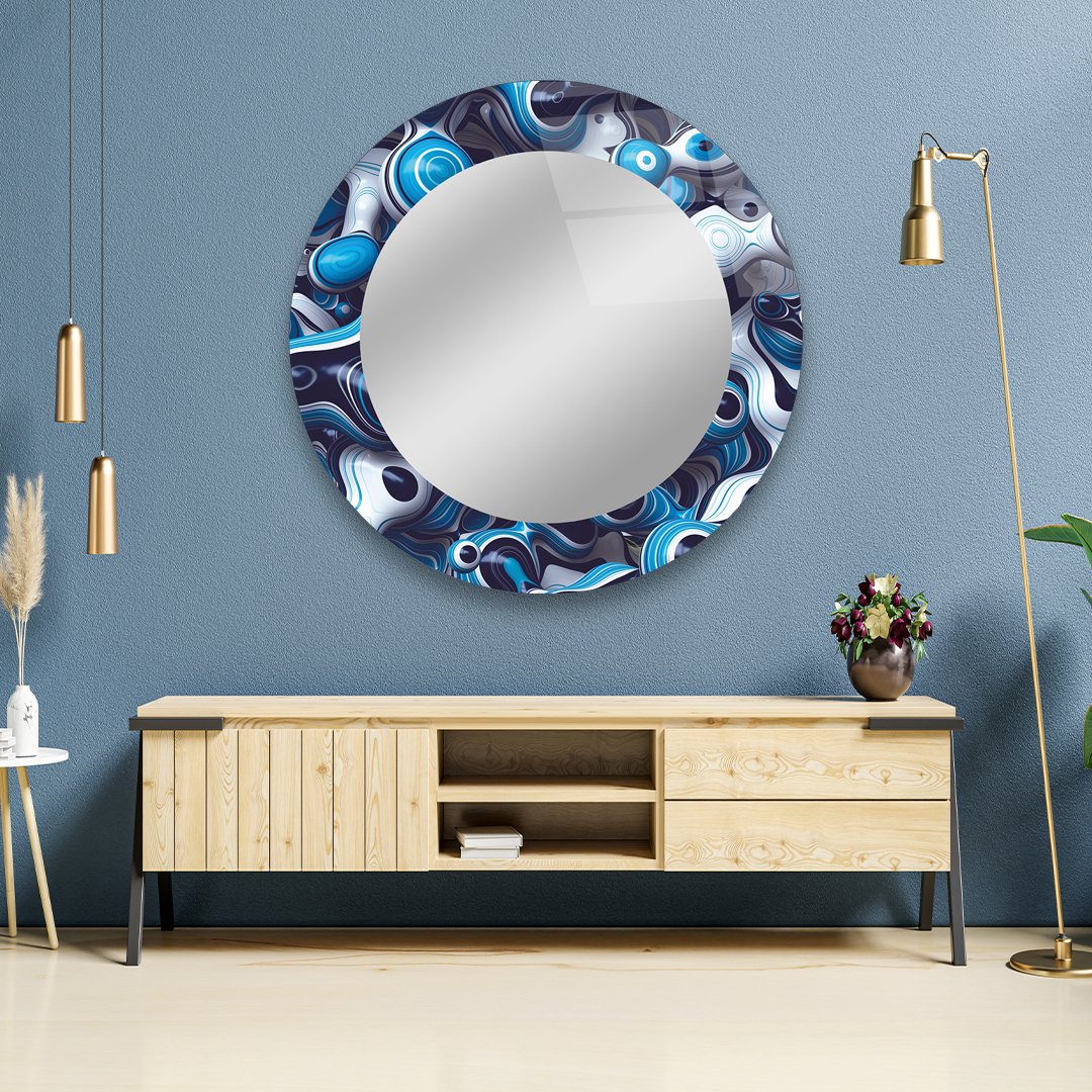 “Blue Illustration” Mirror