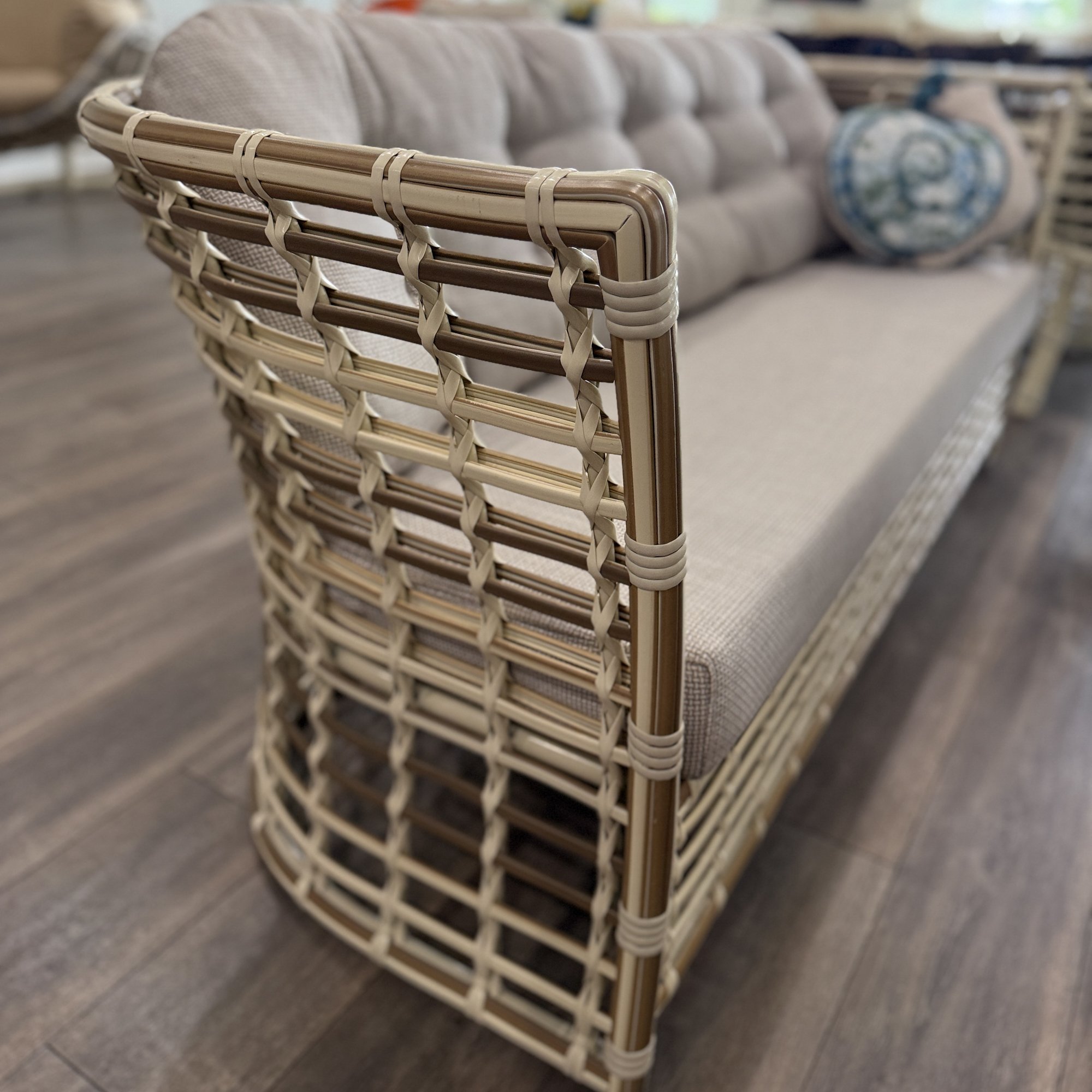 Cuba Rattan Garden Patio 3+1+1 Sofa and Table Set