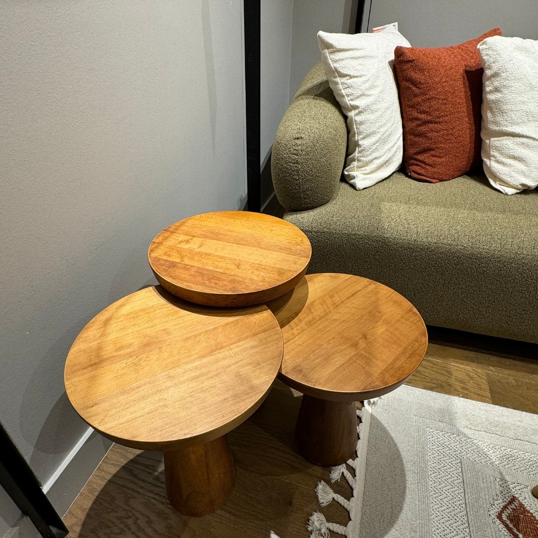 Cork Walnut Accent Table