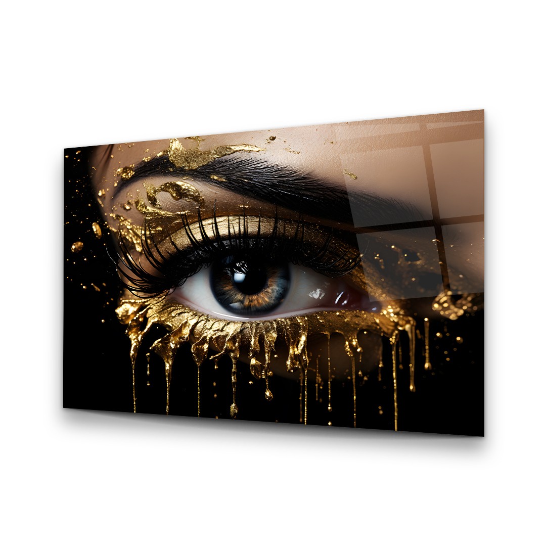 Glitter Eye - Horizontal Wall Glass Art