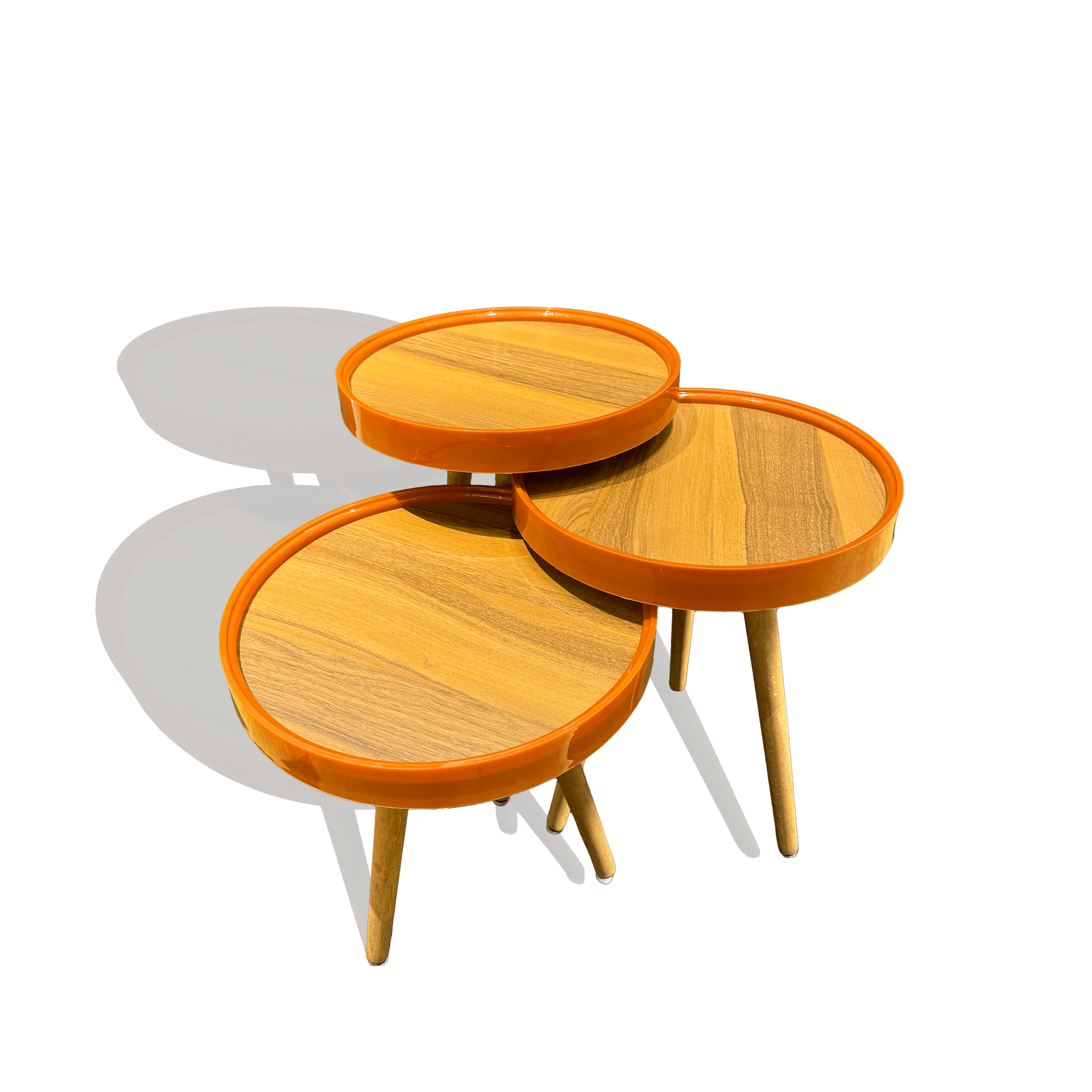 Orange Edge Nesting Table Set