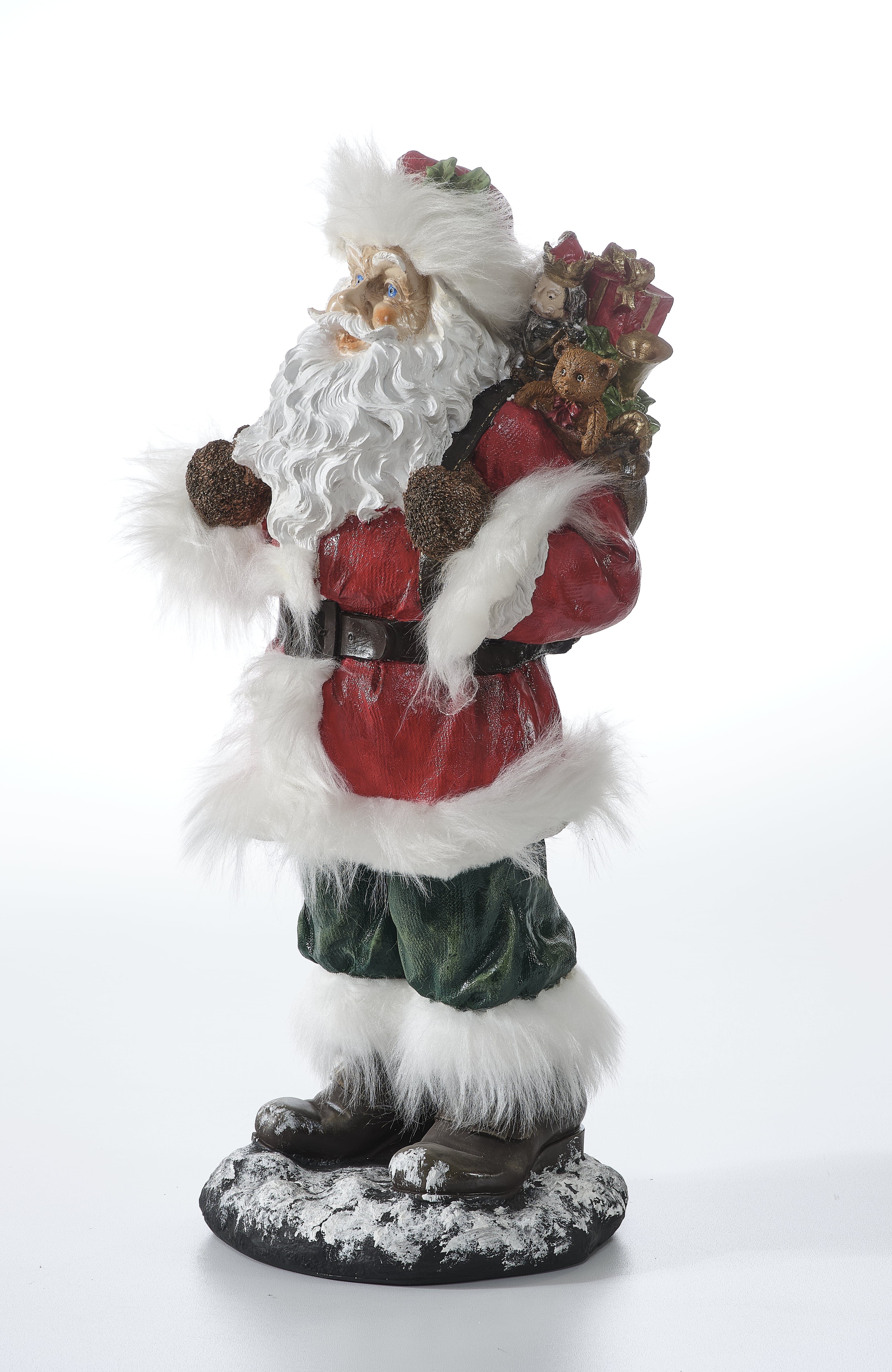 Red Saint Nicholas Sculpture - Statue (Handmade) Large