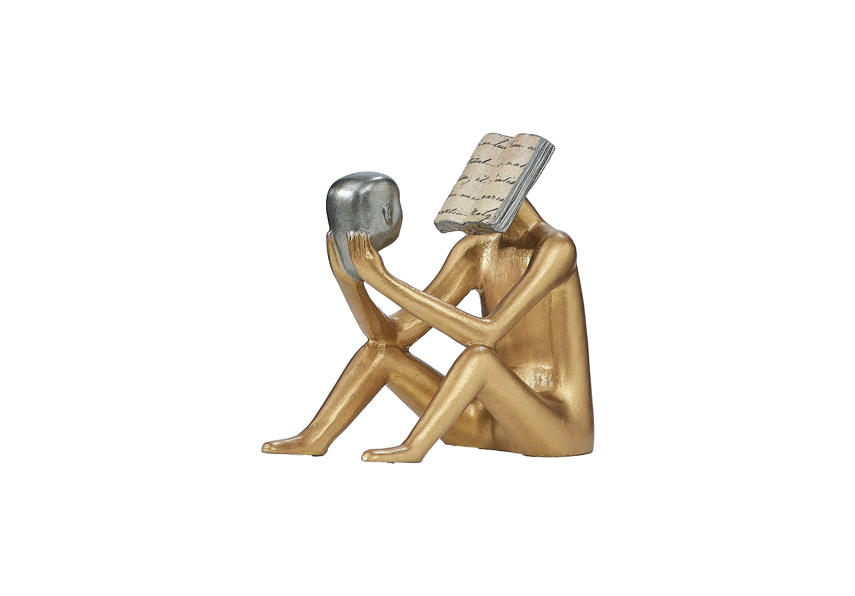 Ferozzi Abstract Man With Book Head Sculpture Description (Handmade)