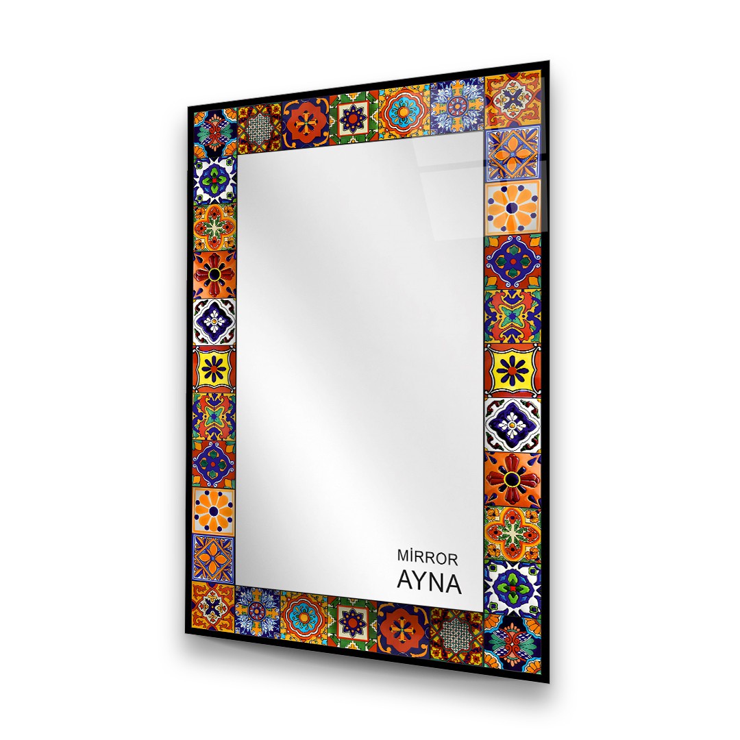 Tile Patterned Glass Mirror Ayvalik  - Rectangle 1