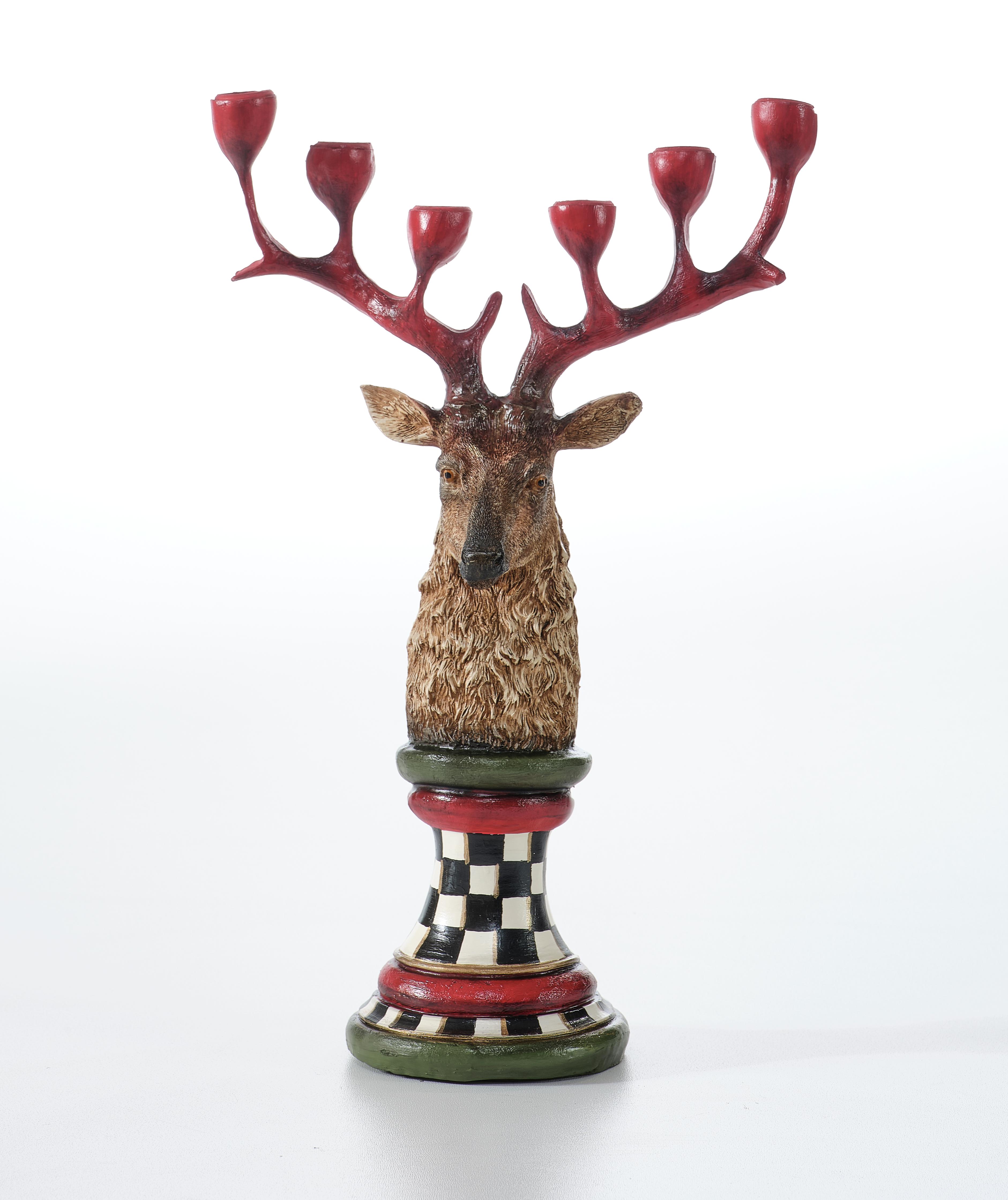 Deer with a chess bottom - Sculpture (Handmade)