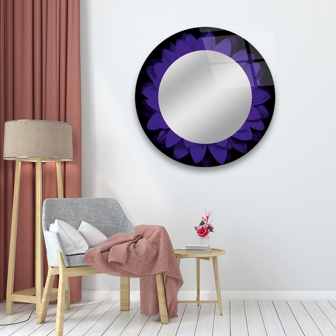 "Purple Flower" Mirror