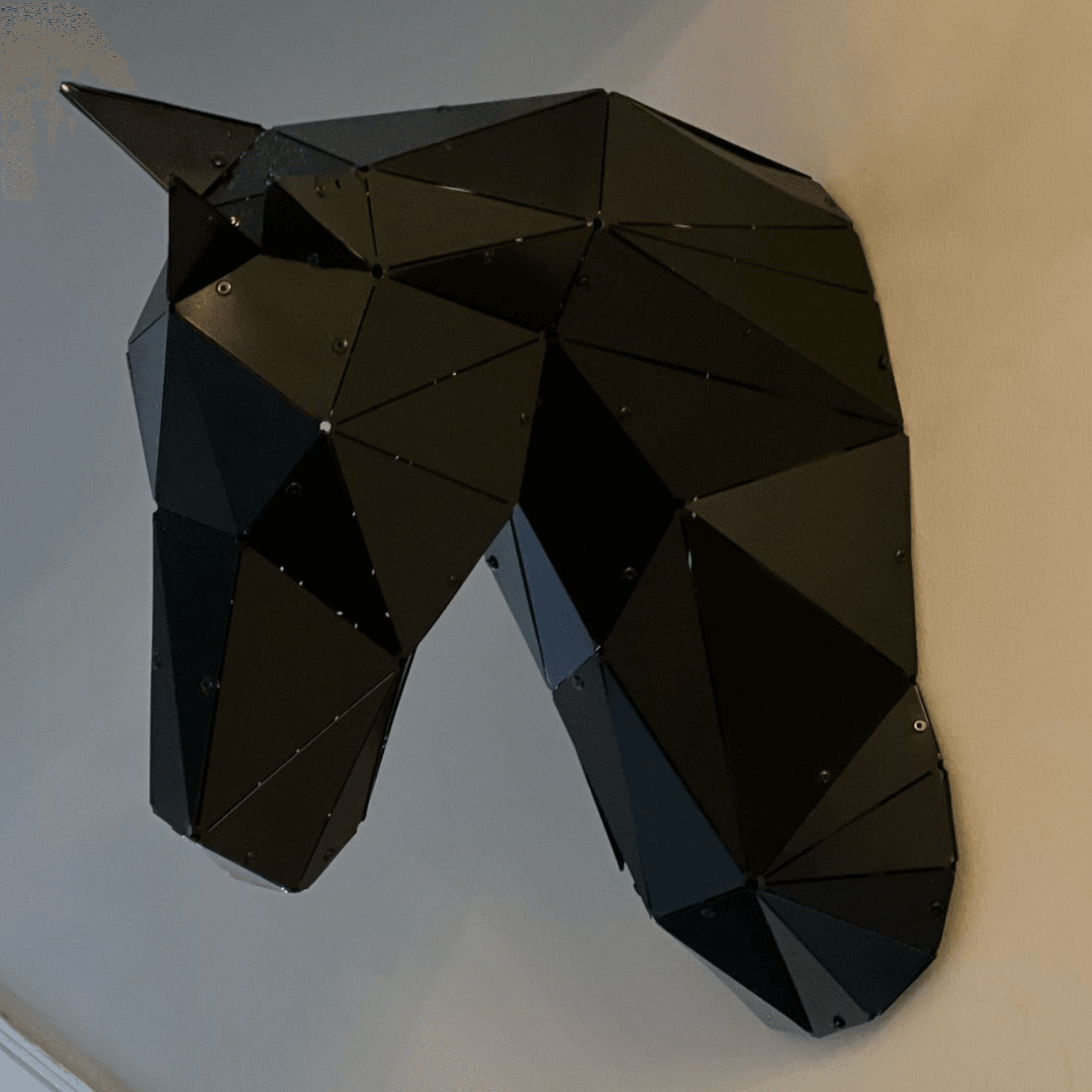 Ferozzi Black Steel Animal Sculpture Set – 6 -Piece Geometric Collection