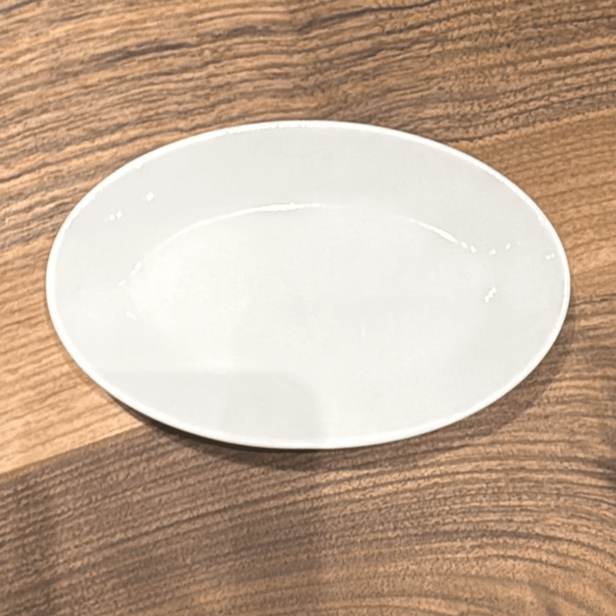 Sems Plain Oval Plate – ONE  Pieces (17 CM) Handmade Porcelain Oval Plate