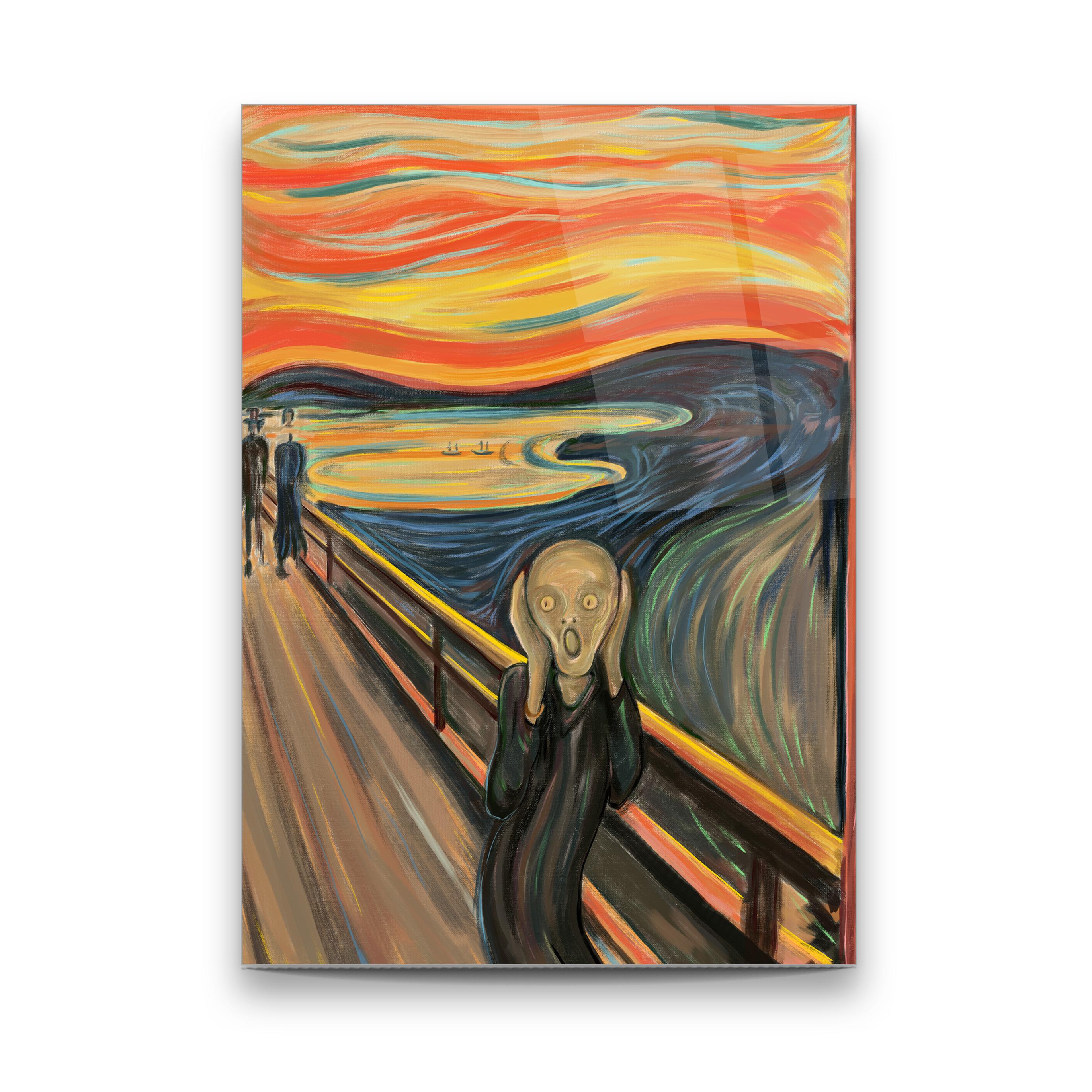 Scream - Edvard Munch - Rectangle Wall Glass Art