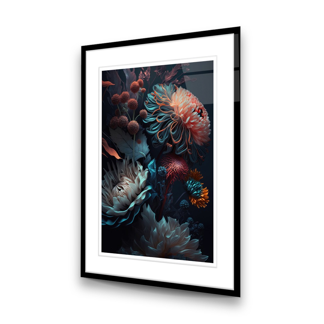 Underwater Flowers - Rectangle Glass Art