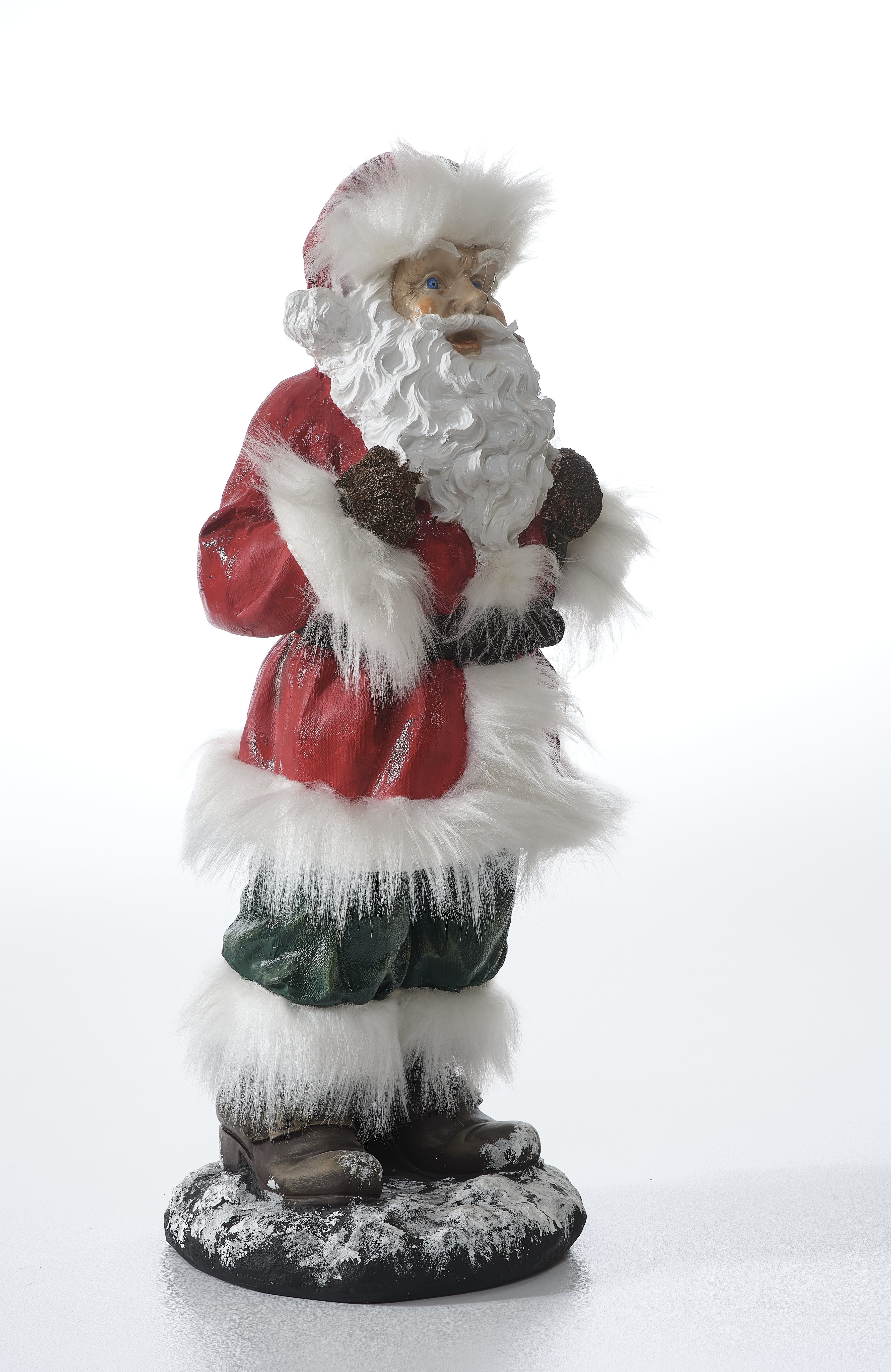 Red Saint Nicholas Sculpture - Statue (Handmade) Large