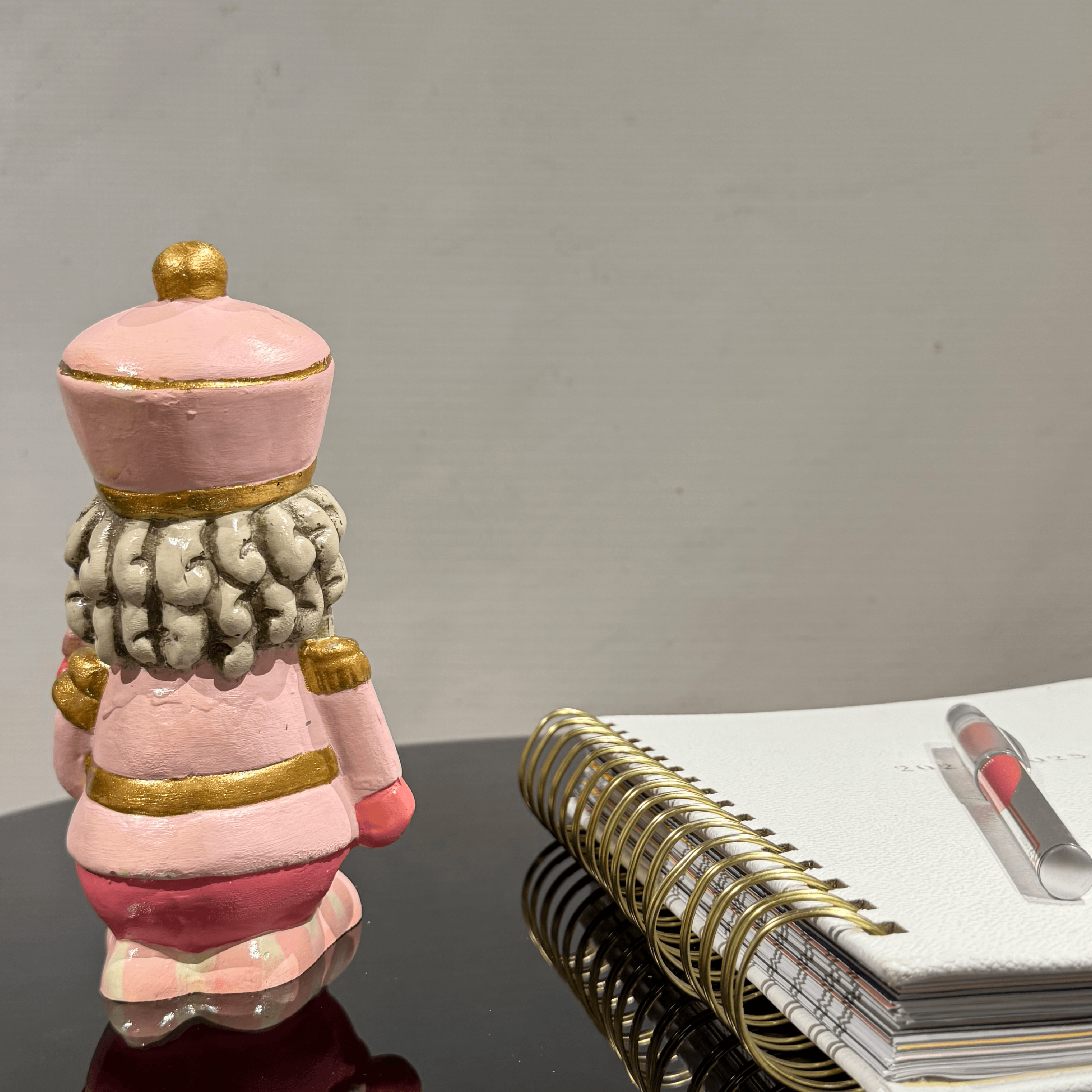 Pink Nutcracker Christmas Figurine - Statues (Handmade)