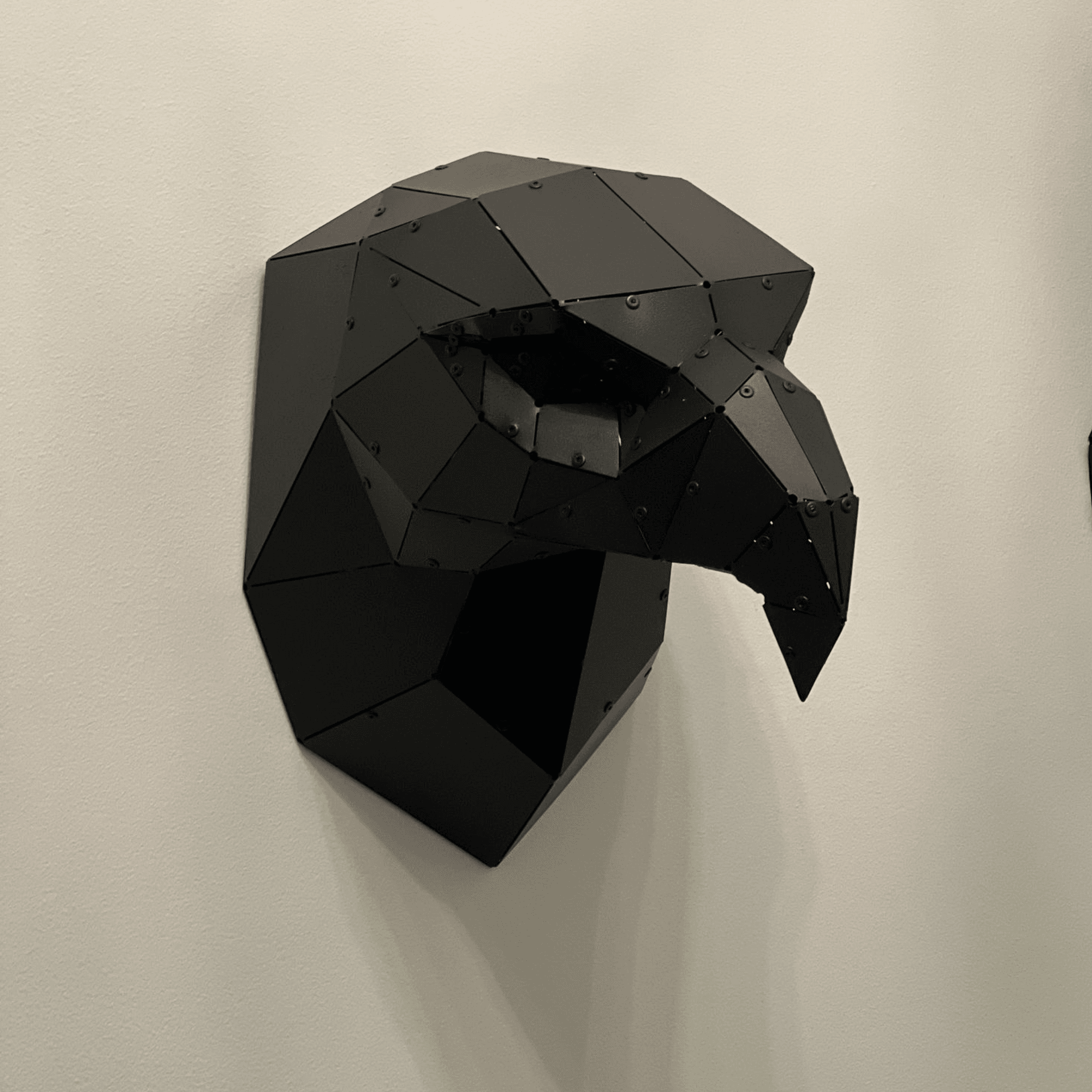 Ferozzi Stainless Steel Geometric Eagle Head Sculpture – Wall Mounted Art