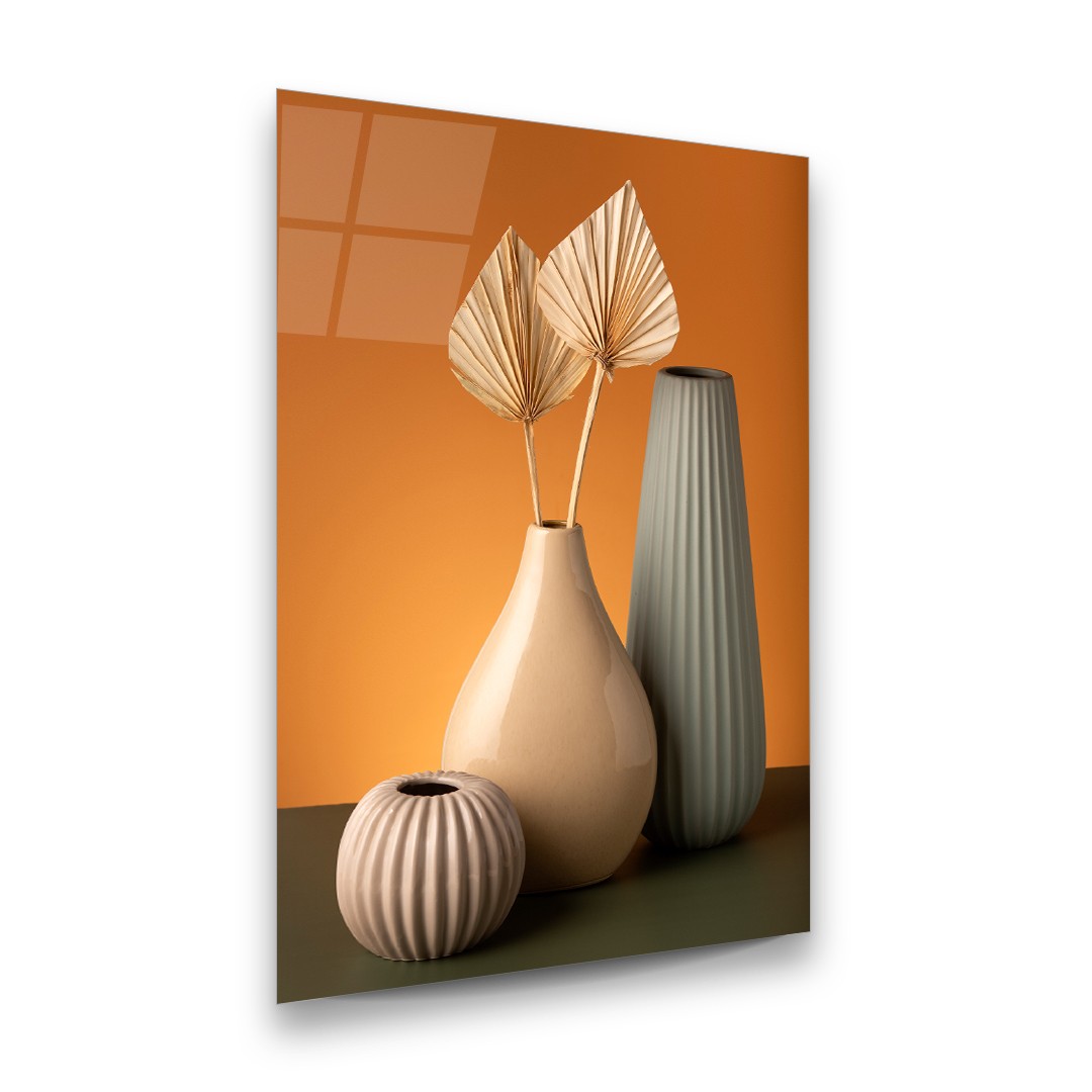 Vase Illustration - Rectangle Glass Art