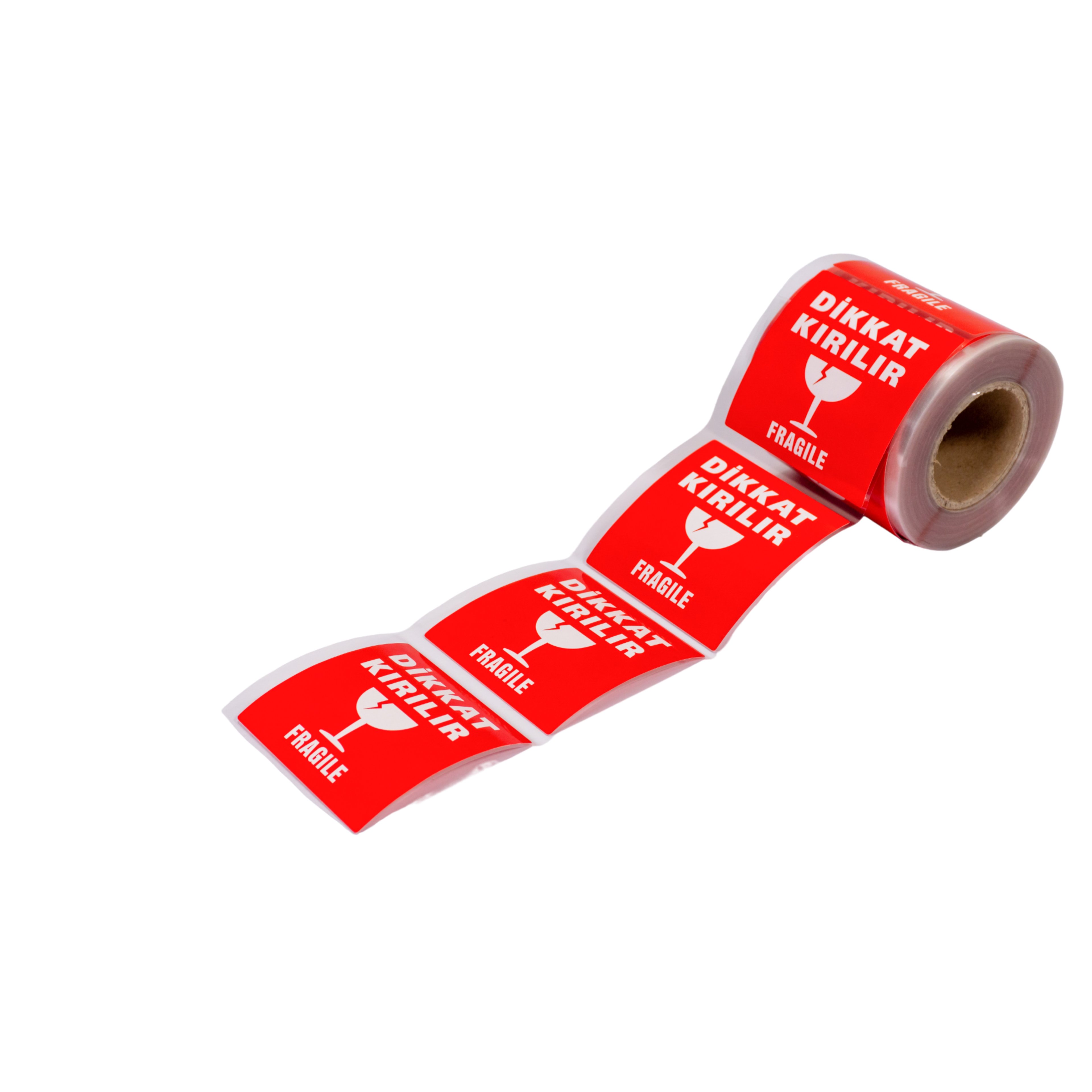 12 Rolls Bundle - Warning Fragile Label - Delivery Shipping Fragile Label - 100cmx100cm - 500 Label per Roll 