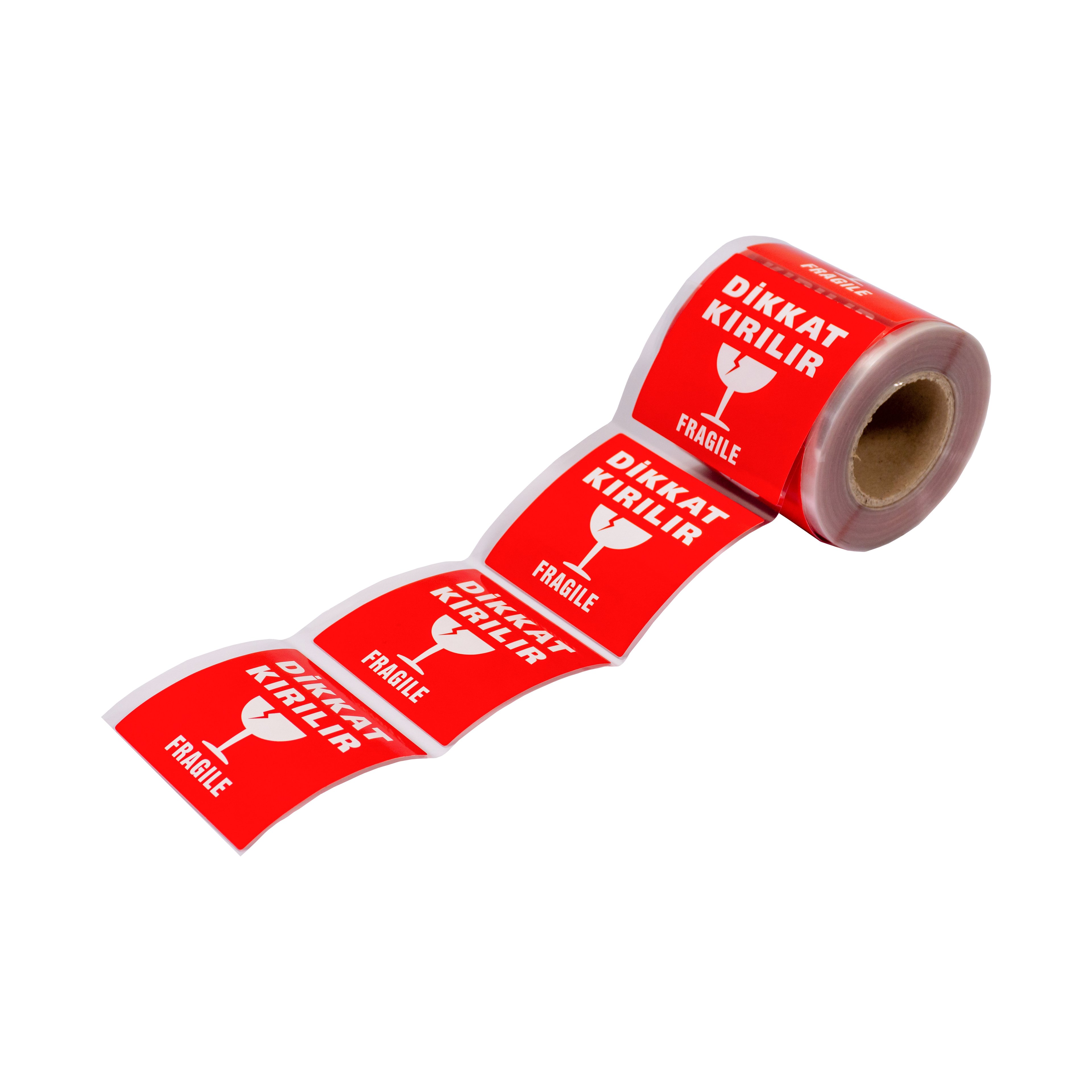 12 Rolls Bundle - Warning Fragile Label - Delivery Shipping Fragile Label - 100cmx100cm - 500 Label per Roll 