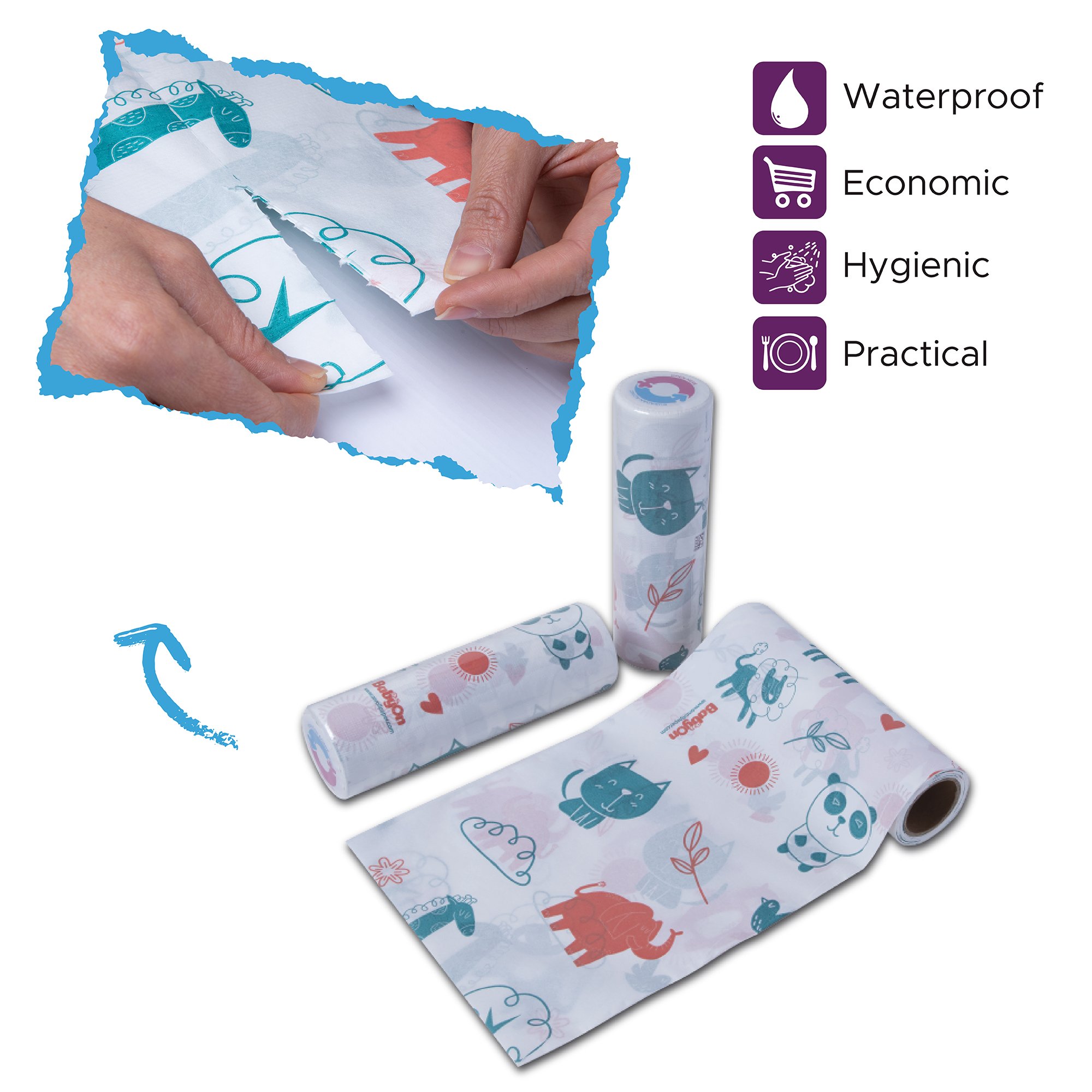 Disposable Splat Mats, 30 Pack 100 x 120 Cm | Eco-Friendly Under Highchair Floor Mat, Activity Table Cover | Waterproof Baby Led Weaning Supplies, Home & Restaurant Use