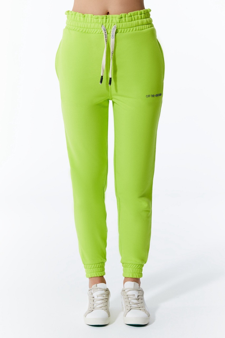 Grüne Jogger-Modell mit hoher Taille Damen-Sweatpants