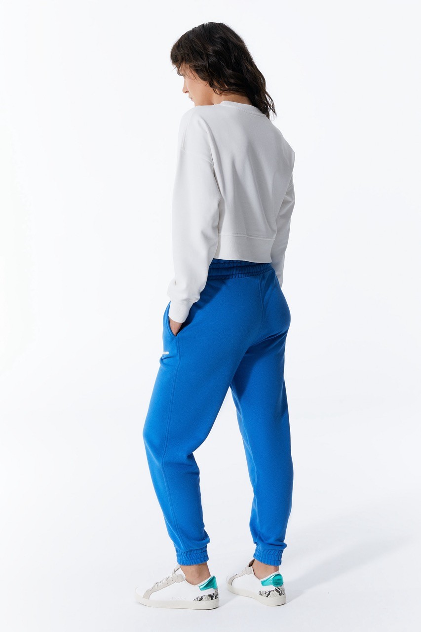 Blaue Jogger-Modell mit hoher Taille Damen-Sweatpants