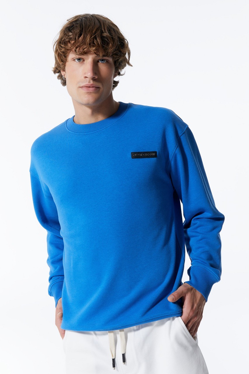 Basic Herren Blau Sweatshirt