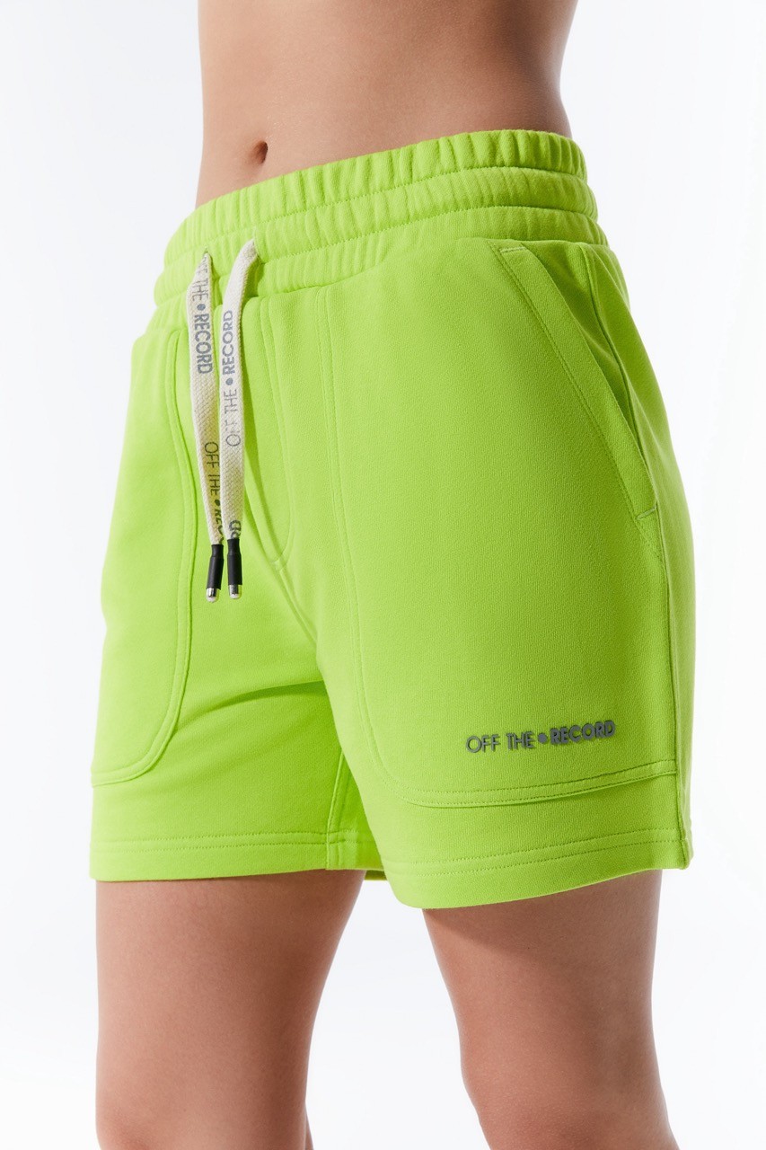 Grüne Shorts für Frauen mit Taschen