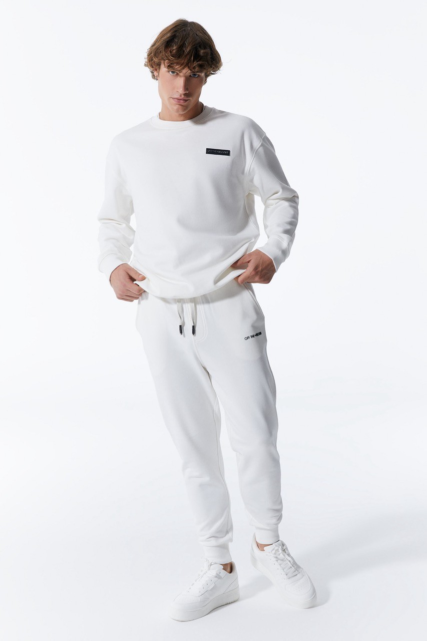 Weiß Jogger-Modell Herren-Sweatpants Jogginghose