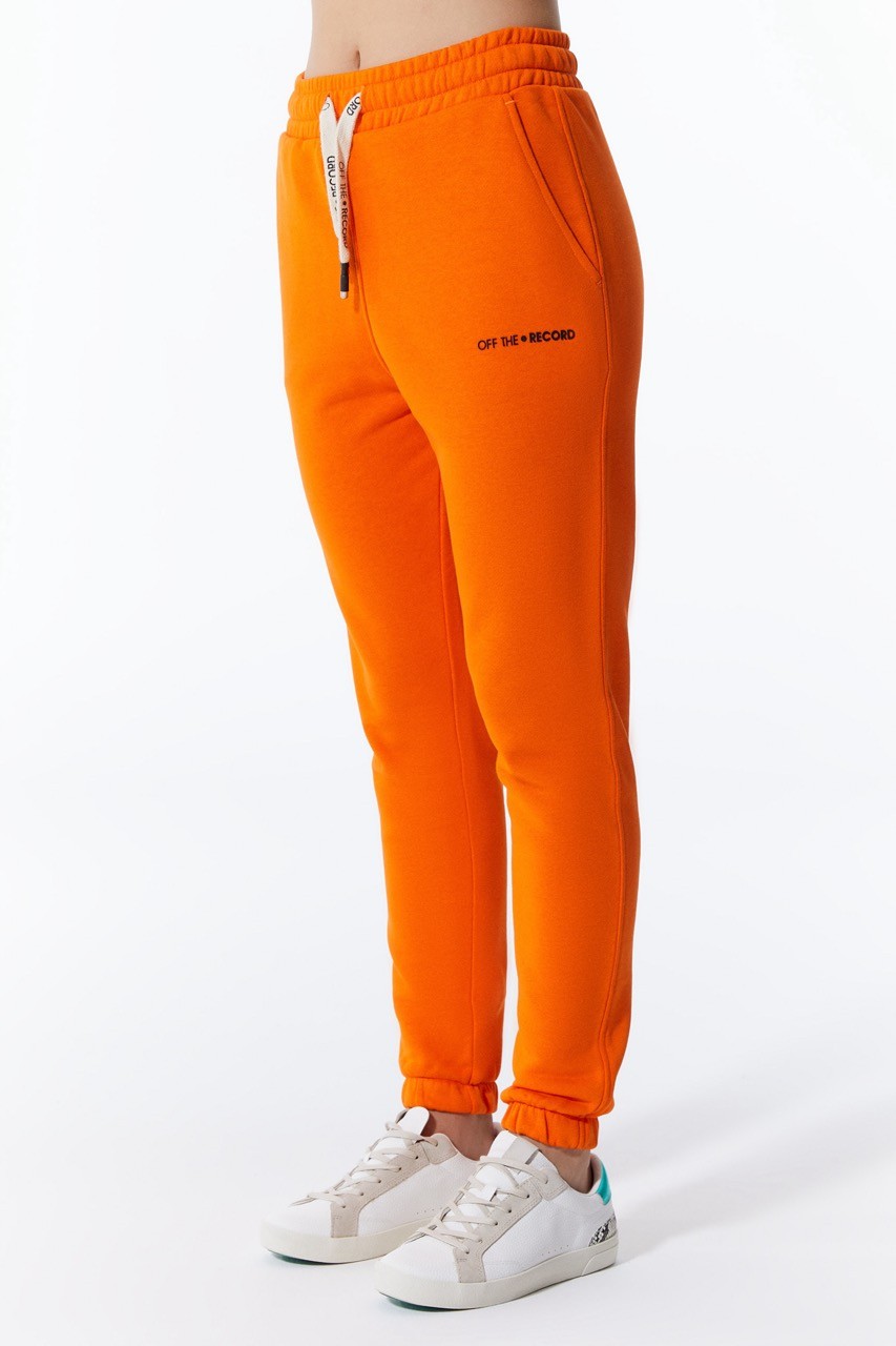 Slim Fit Damen Jogger Modell Jogginghose Orange