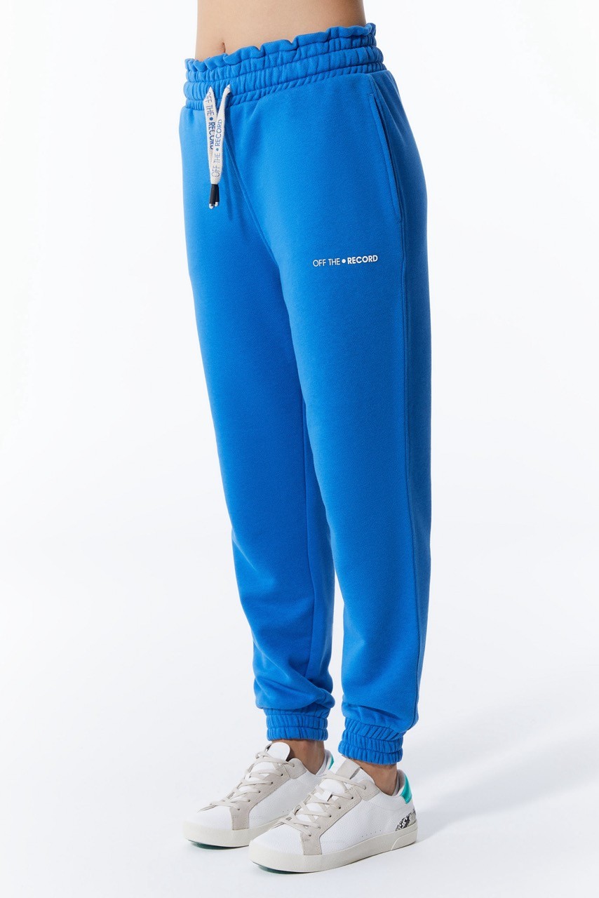 Blaue Jogger-Modell mit hoher Taille Damen-Sweatpants