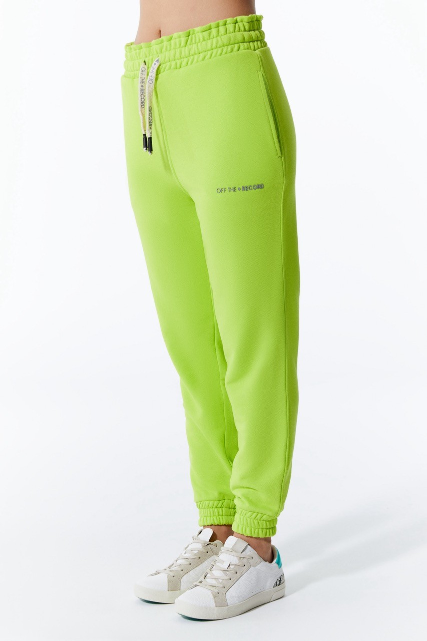 Grüne Jogger-Modell mit hoher Taille Damen-Sweatpants