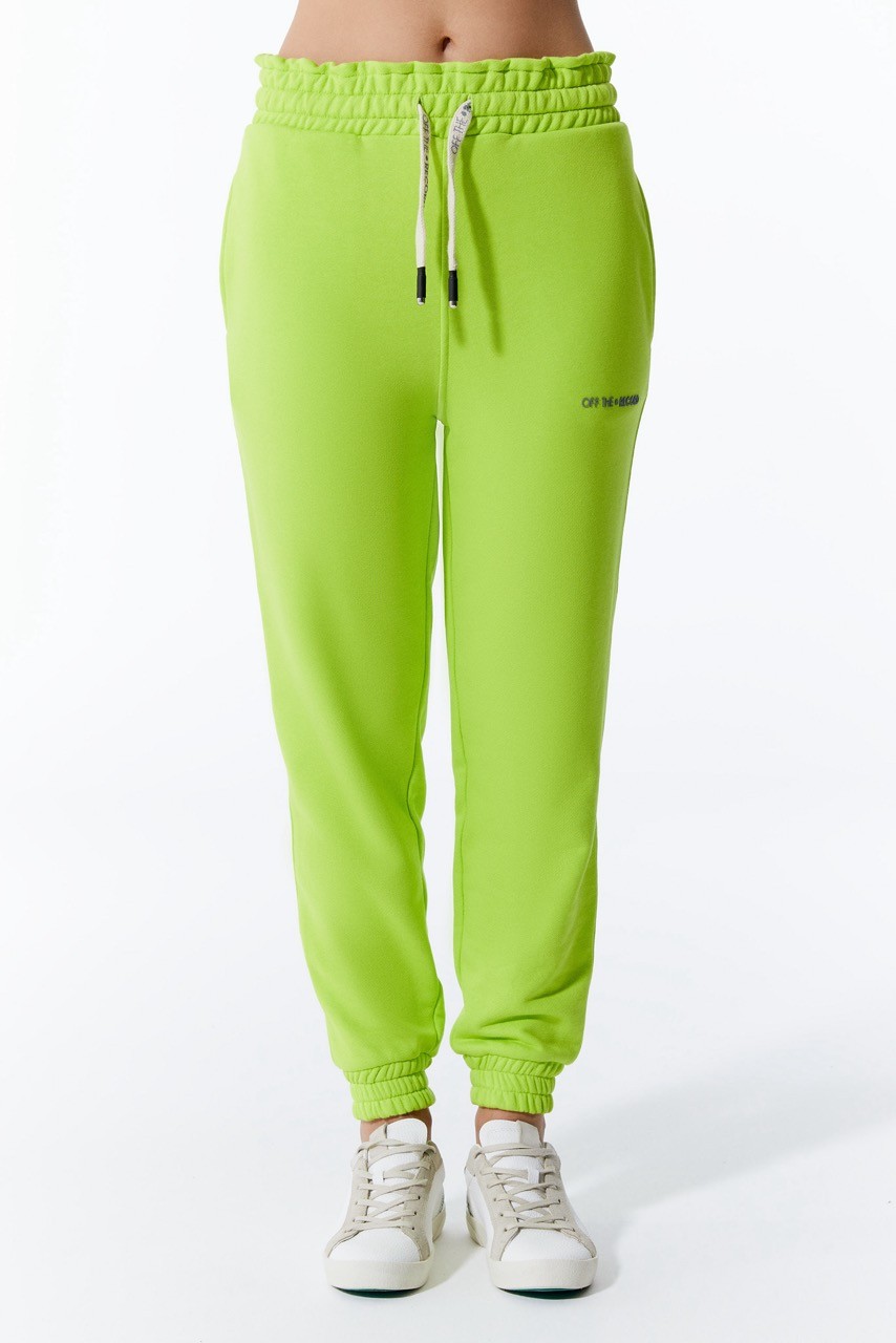 Grüne Jogger-Modell mit hoher Taille Damen-Sweatpants