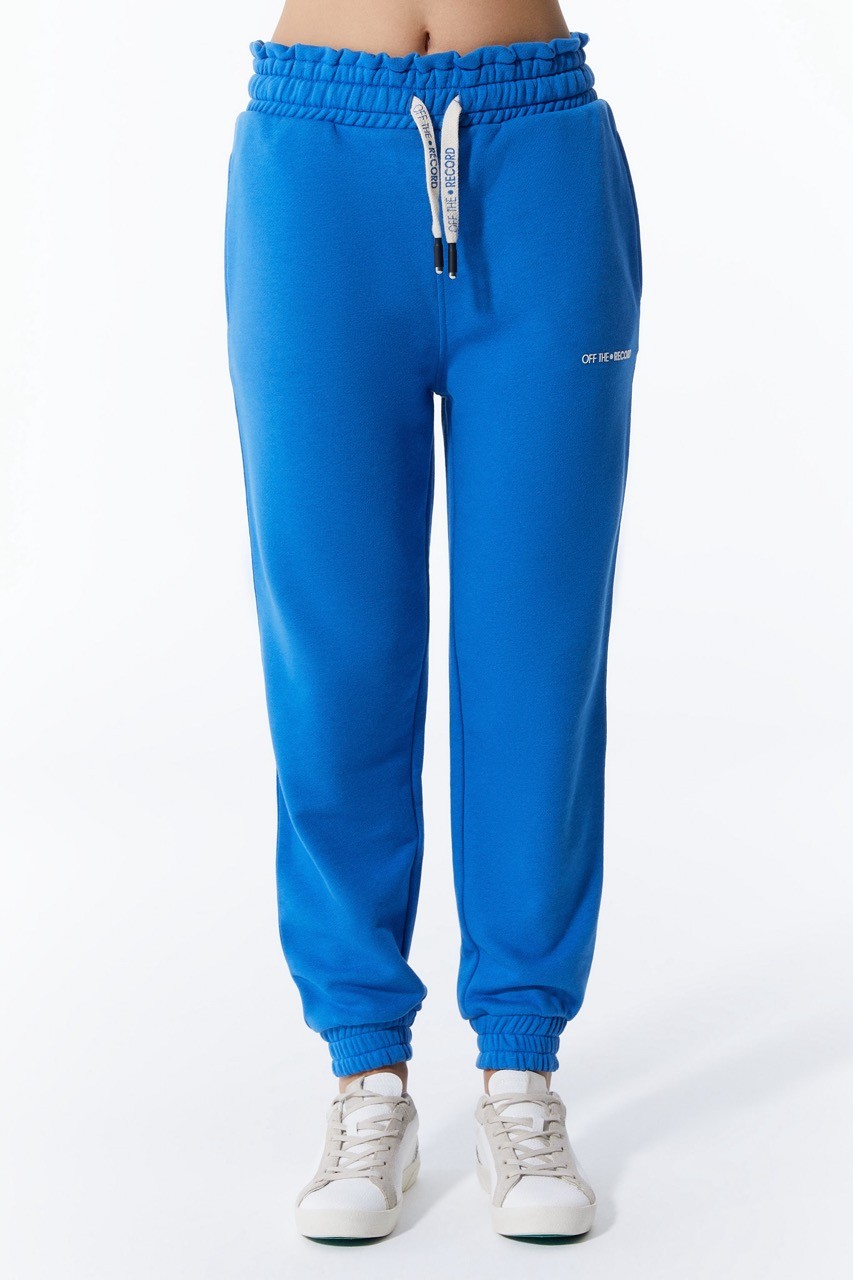 Blaue Jogger-Modell mit hoher Taille Damen-Sweatpants