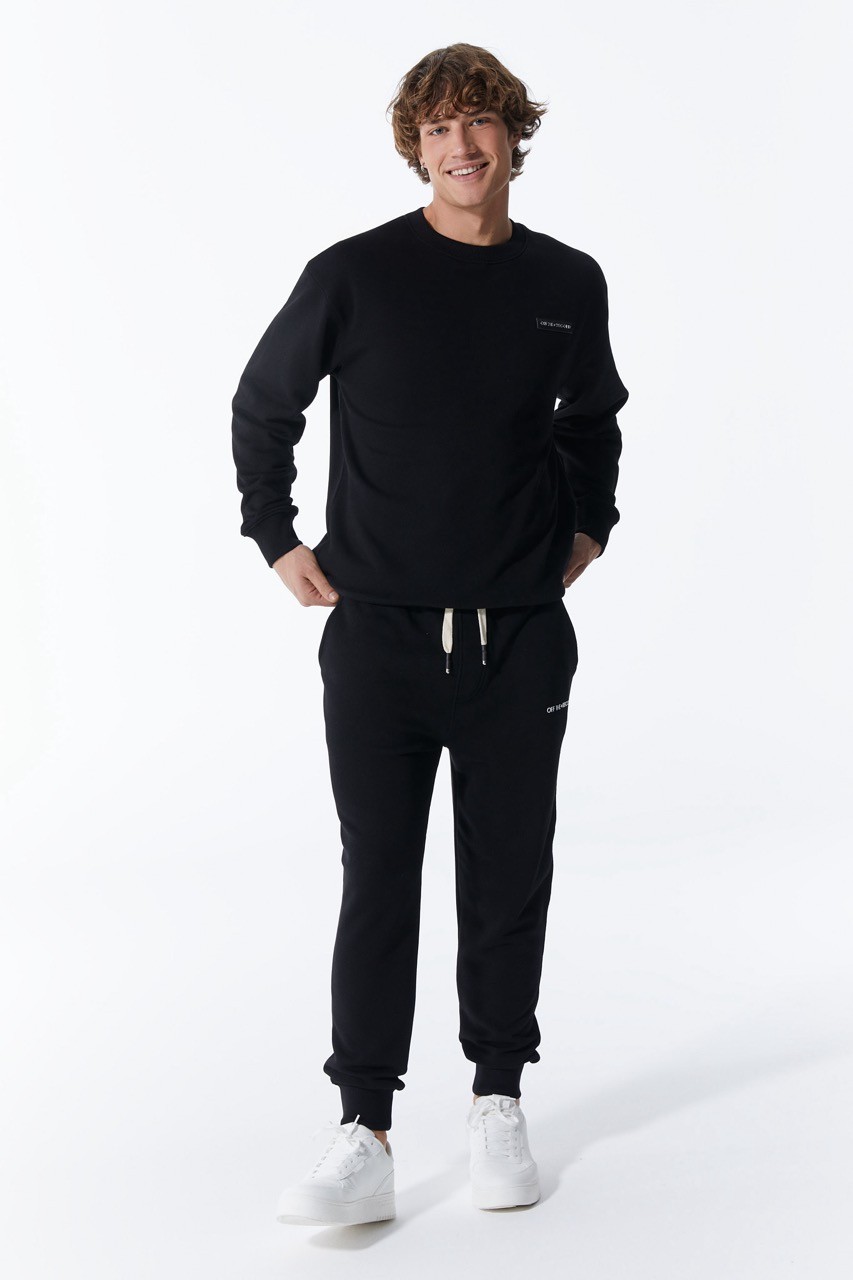 Schwarze Jogger-Modell Herren-Sweatpant Jogginghose