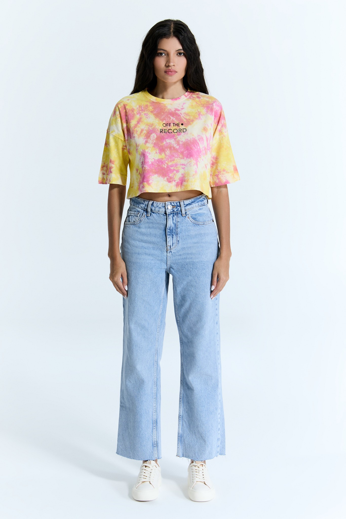 Tie-dye 2 Farben Crop für Frauen