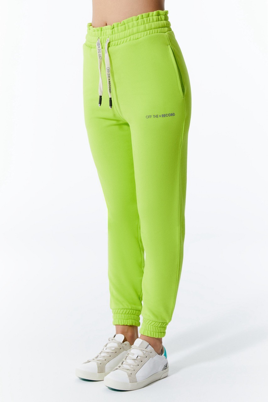 Grüne Jogger-Modell mit hoher Taille Damen-Sweatpants