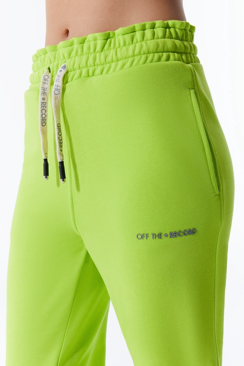 Grüne Jogger-Modell mit hoher Taille Damen-Sweatpants