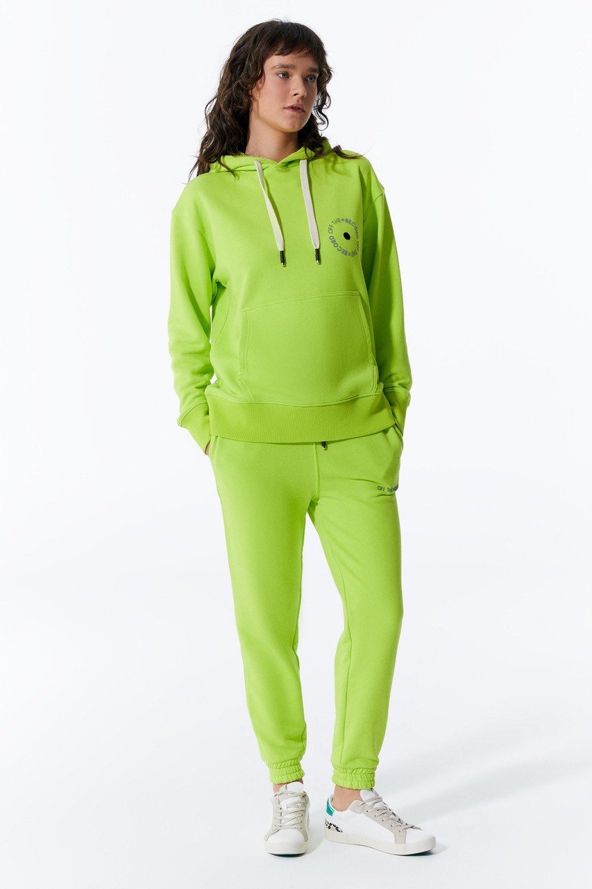 Grüner Damen-Hoodie mit Fronttasche