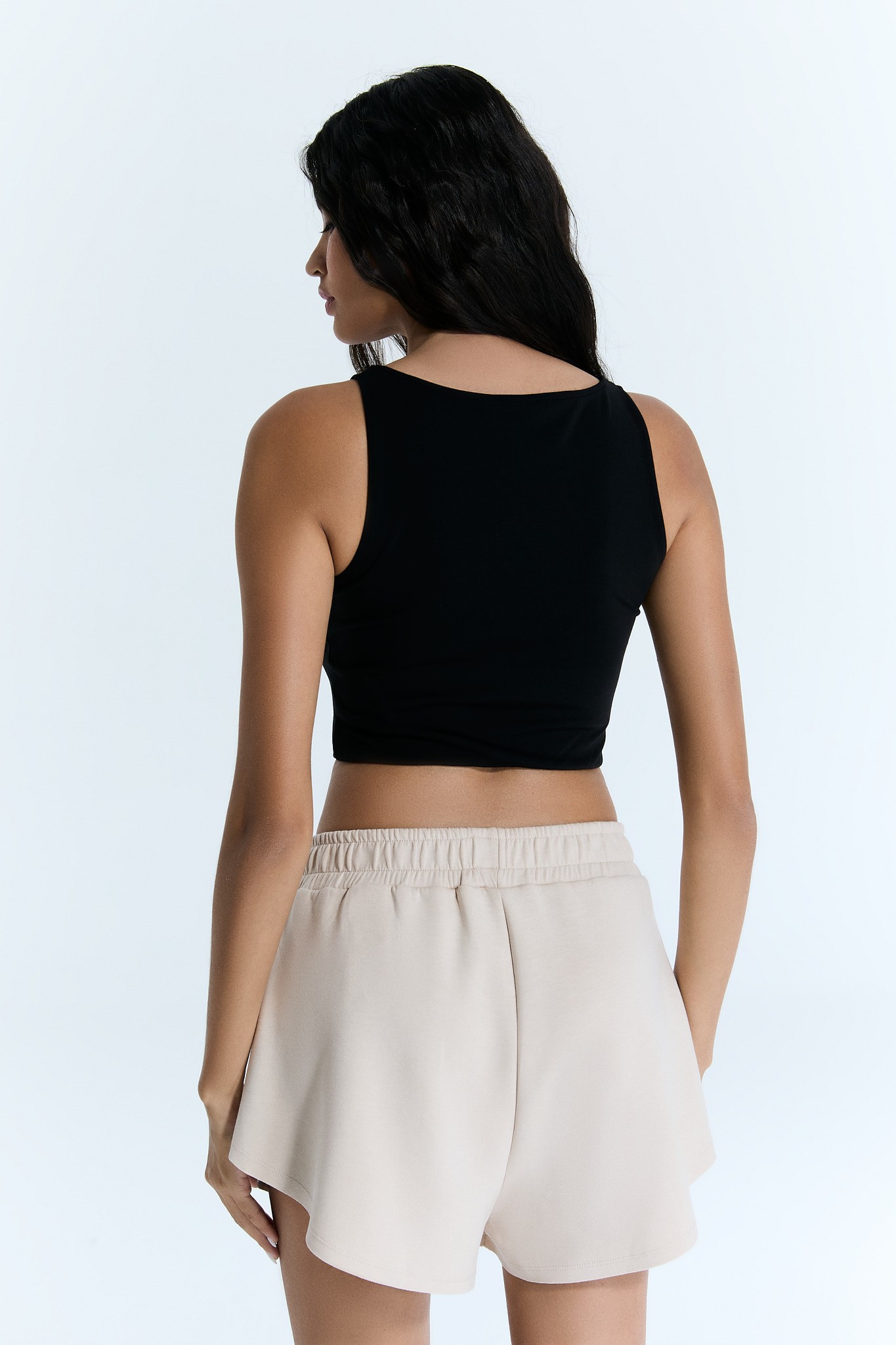 Tank Top Crop für Frauen - Schwarz