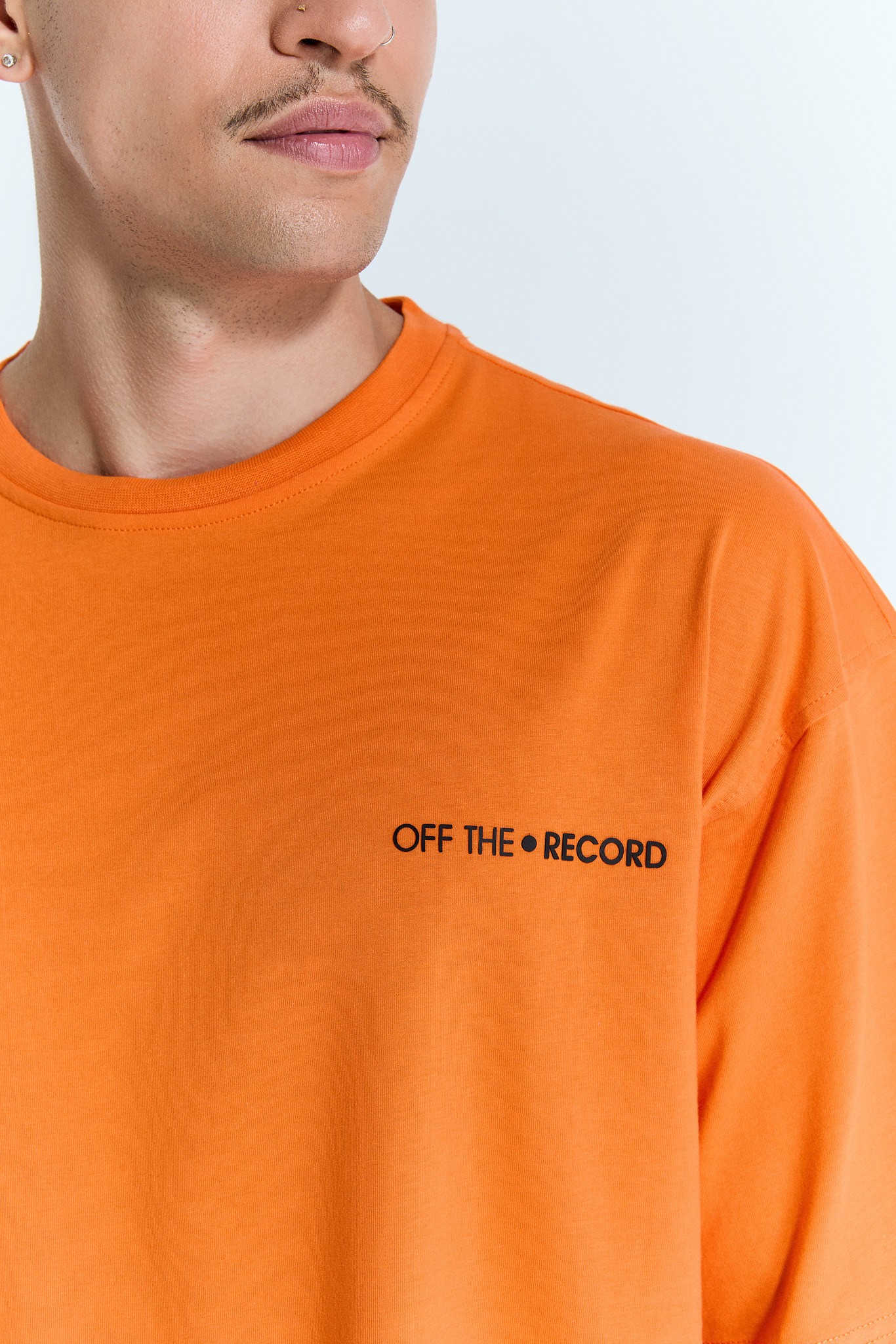 Orange Basic Logo T-Shirt für Männer