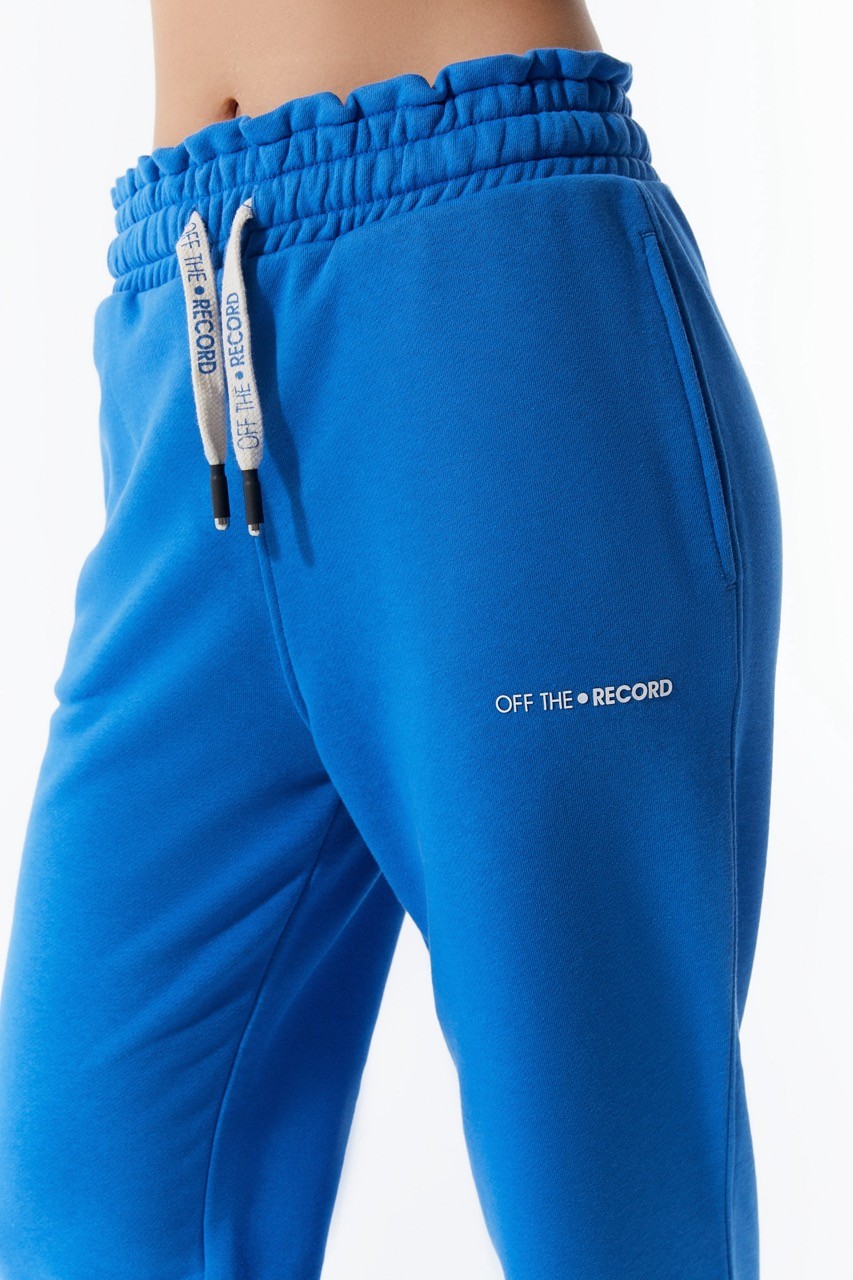 Blaue Jogger-Modell mit hoher Taille Damen-Sweatpants