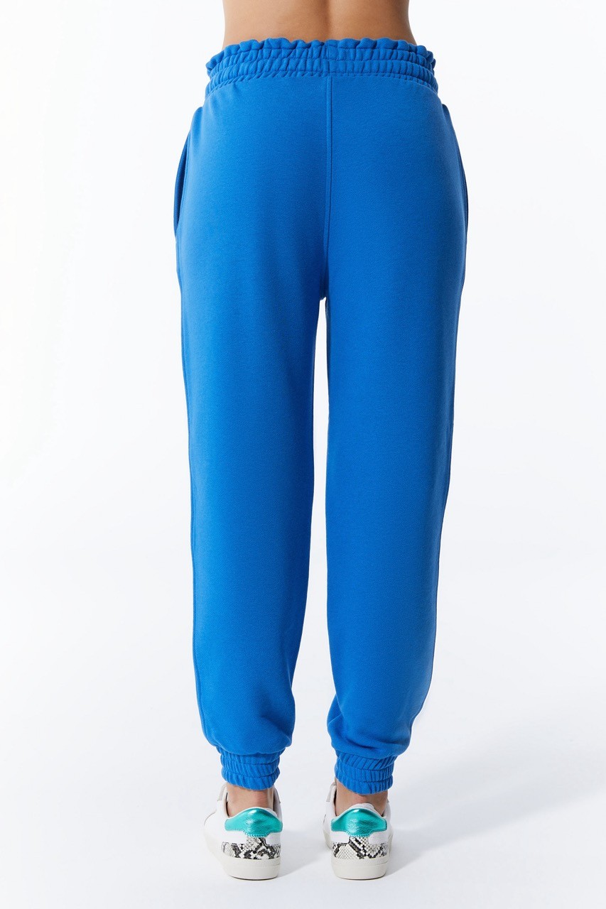 Blaue Jogger-Modell mit hoher Taille Damen-Sweatpants