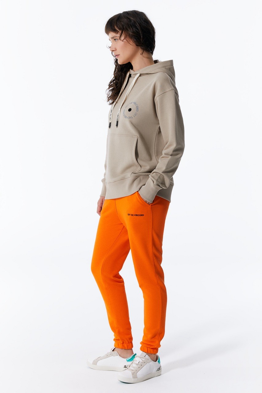 Slim Fit Damen Jogger Modell Jogginghose Orange