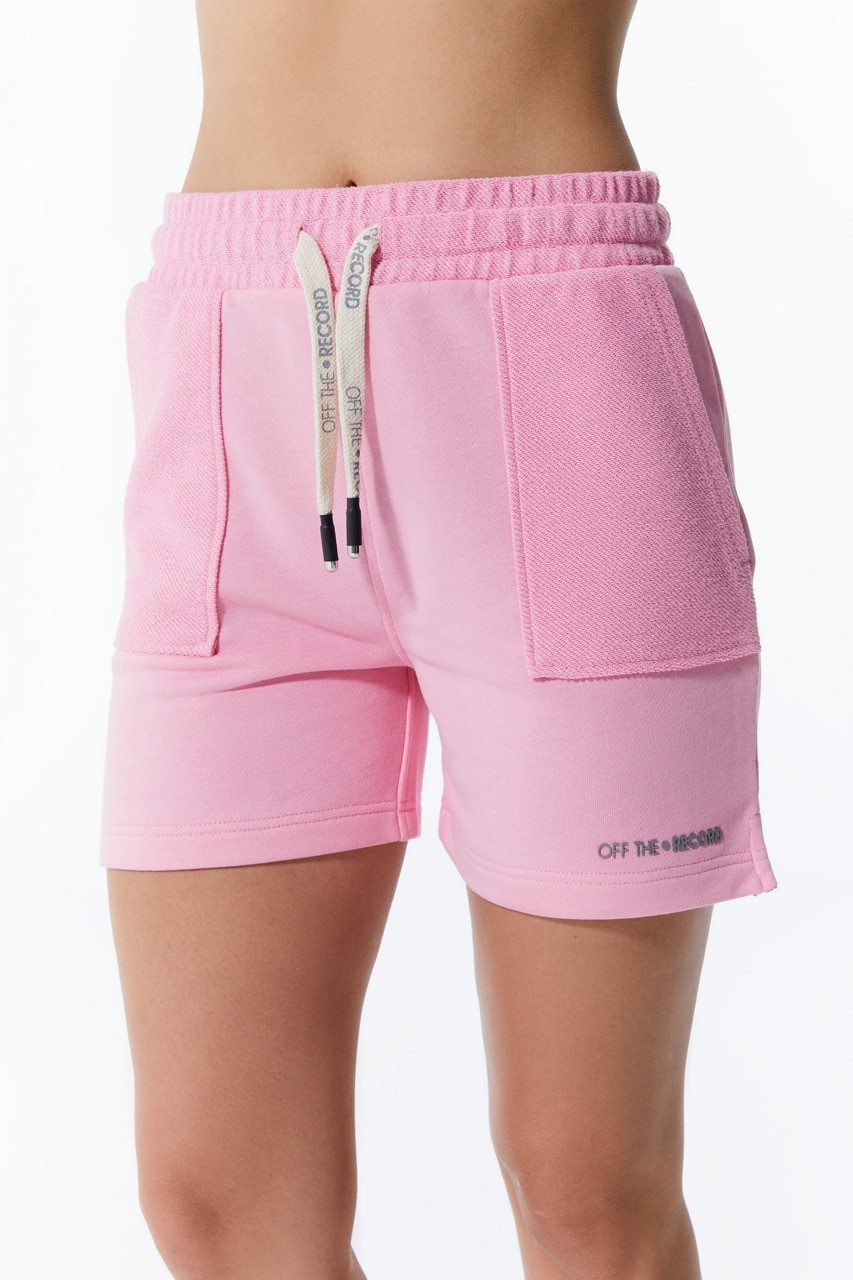 Rosa Shorts für Frauen mit Taschendetail