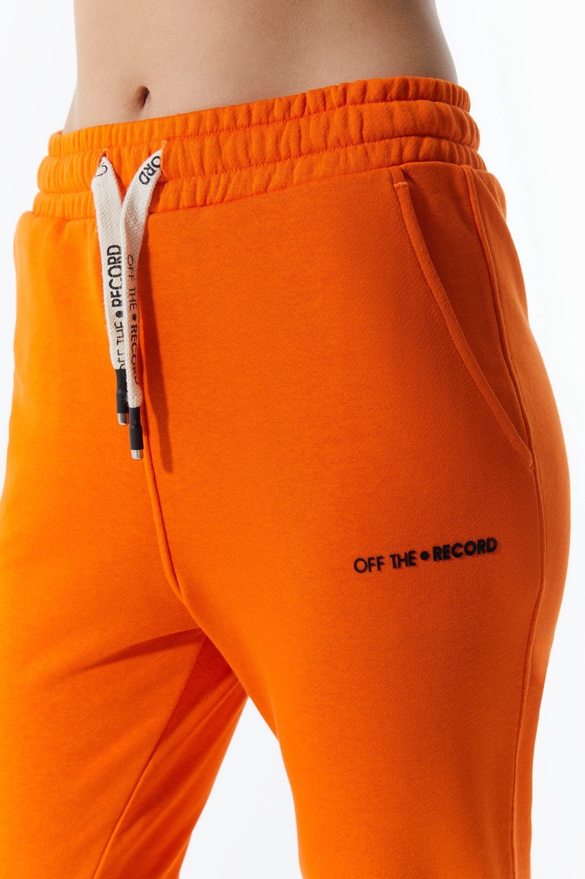 Slim Fit Damen Jogger Modell Jogginghose Orange